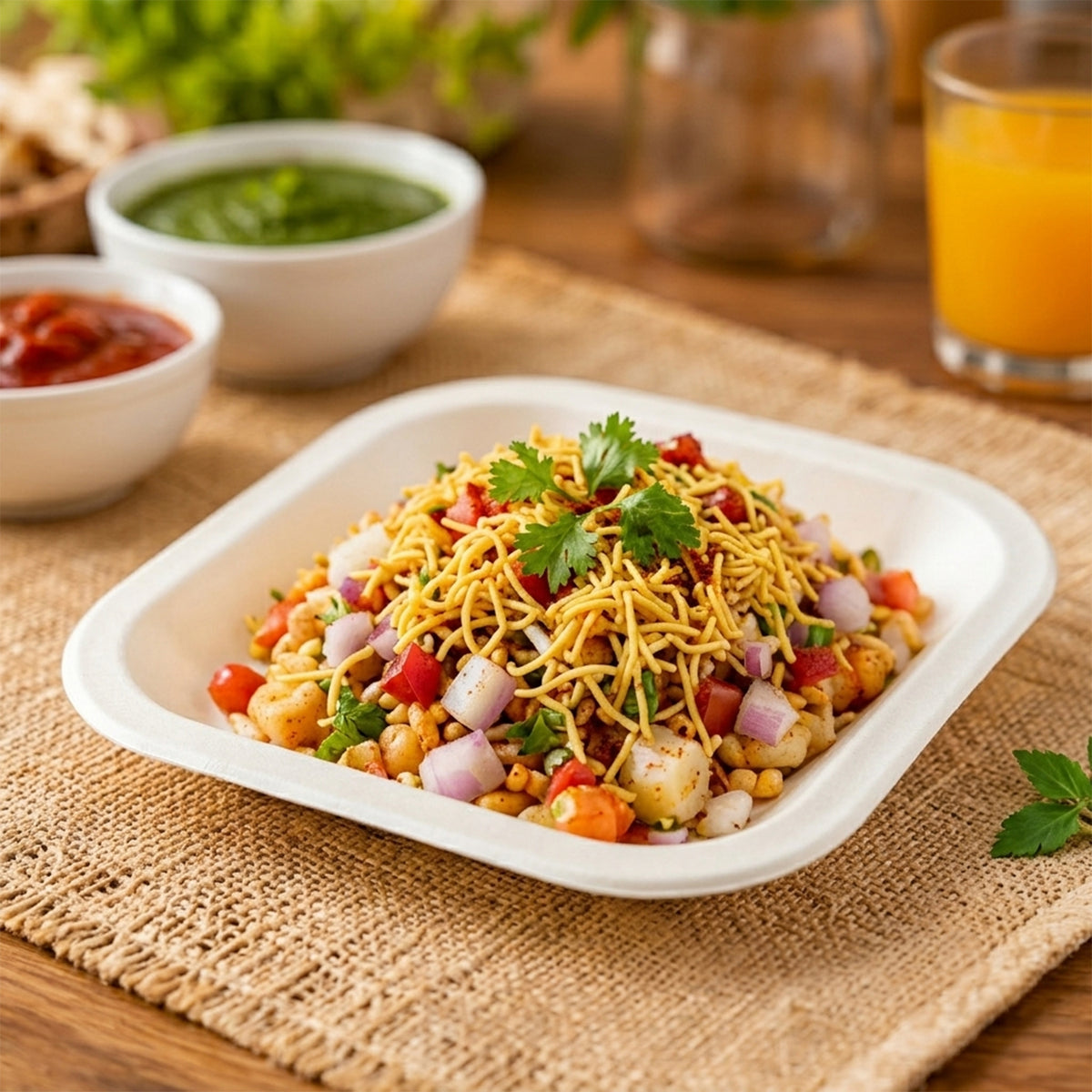 Disposable Food Tray Set – Square, 50 Pieces for Easy Serving