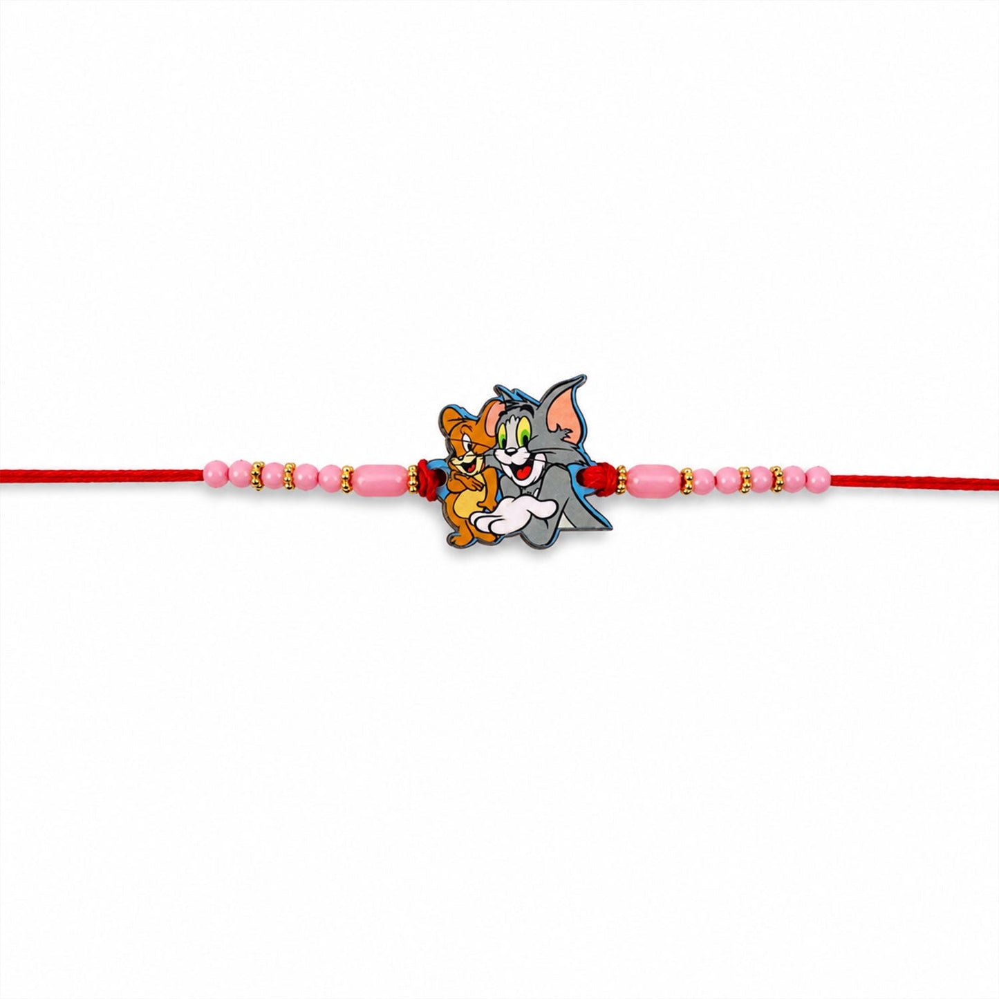 Cute kids Rakhi in bright colors with beads and festive charm