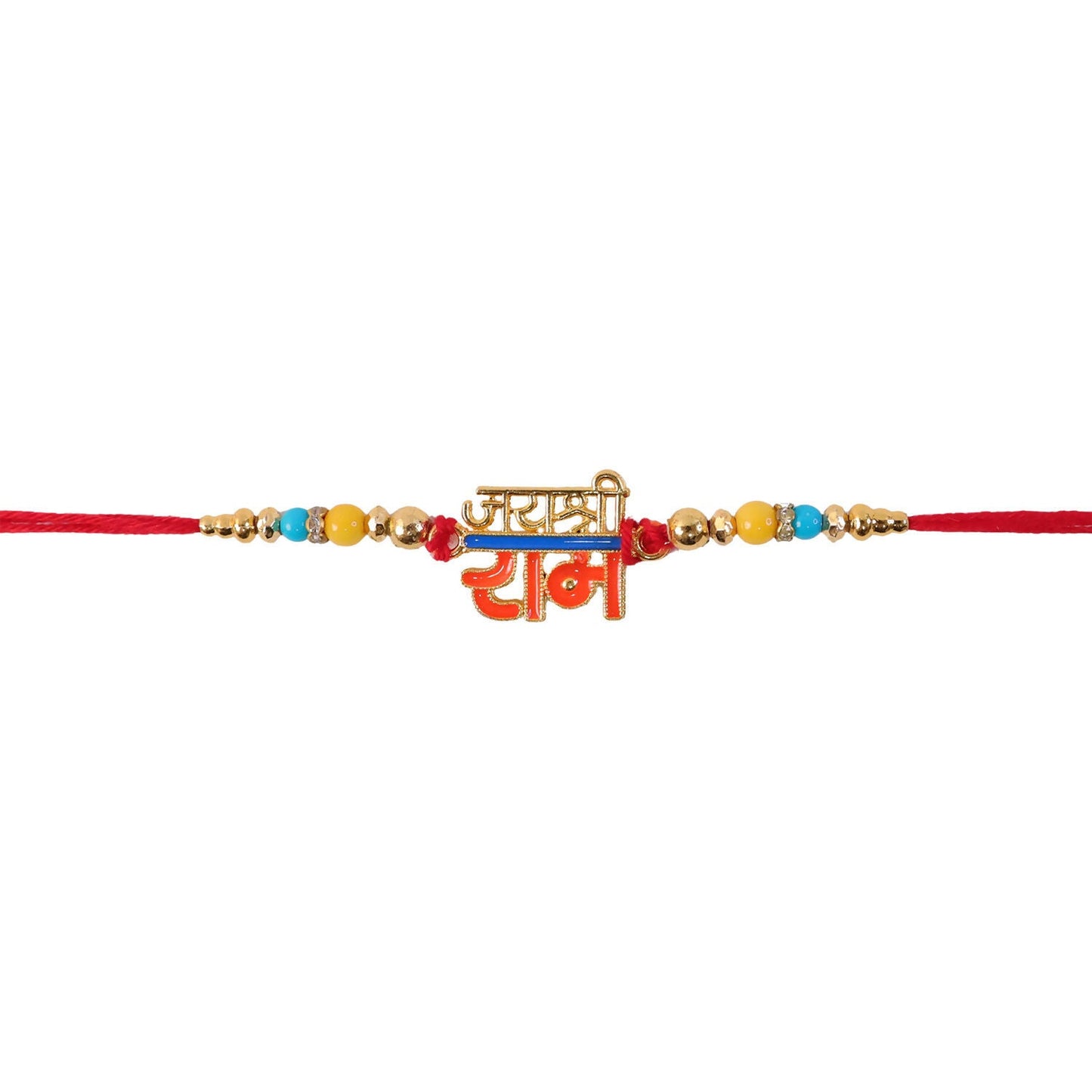 Festive colorful beads Rakhi for brother, symbol of protection and blessing