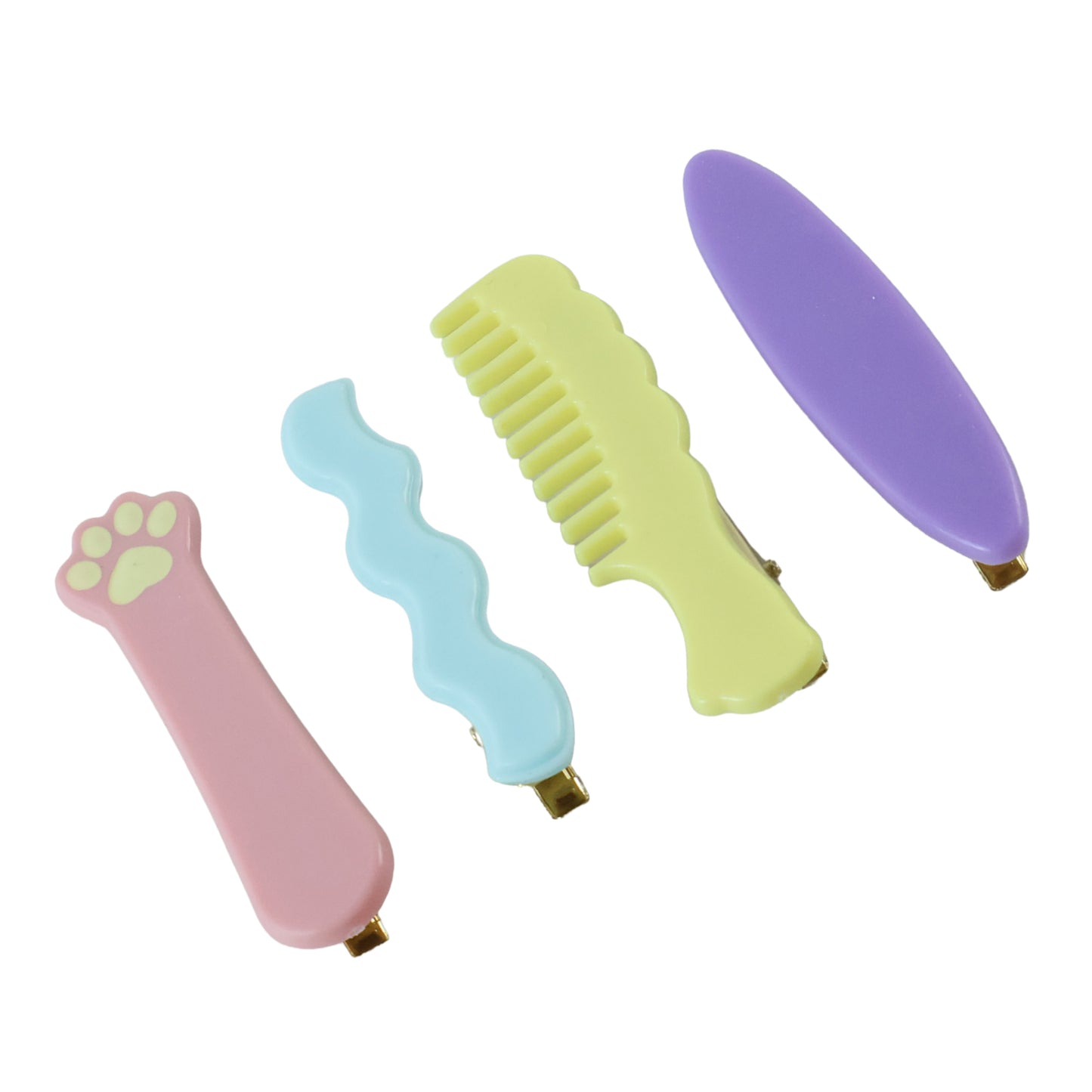 Cute Multi Design Hair Clips (4 Pc)