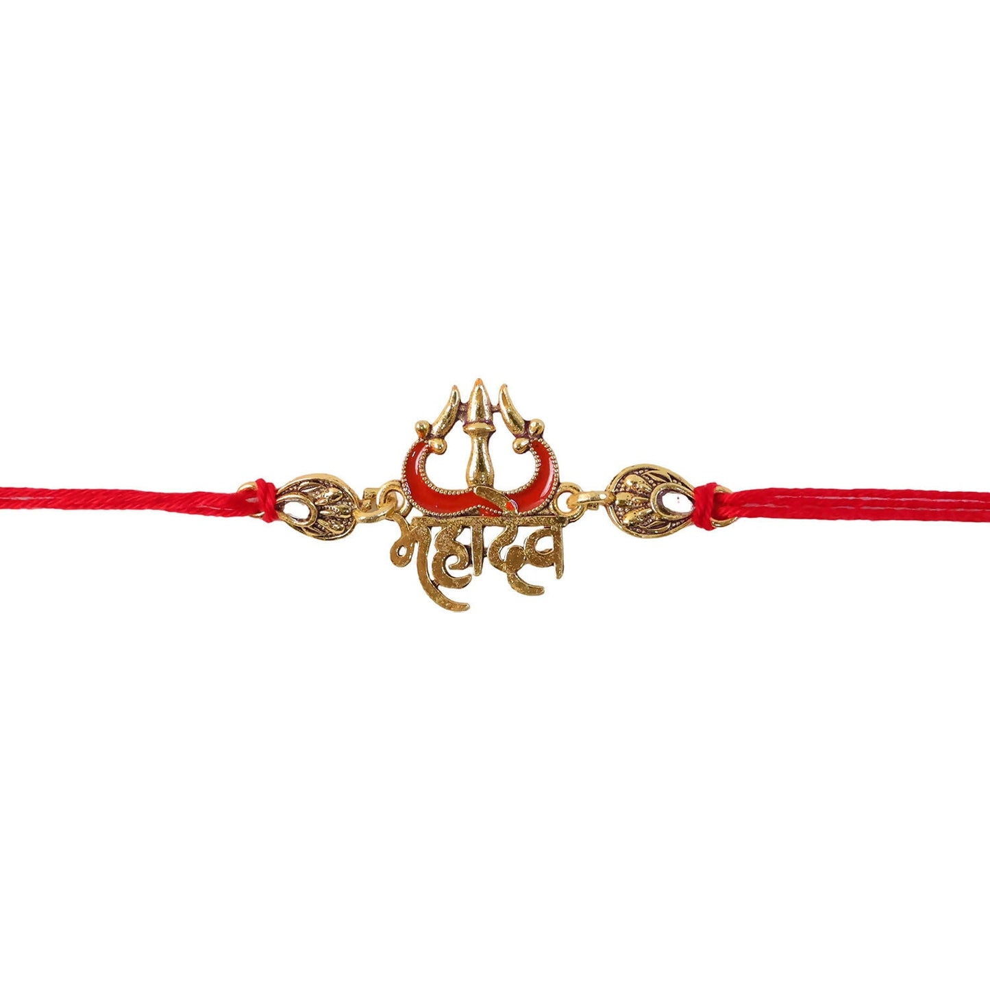 Premium handcrafted Mahadev Trishul Rakhi for brother