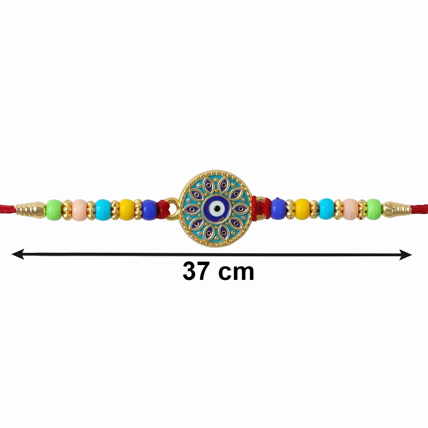 Evil Eye Mandala Rakhi showcasing intricate craftsmanship