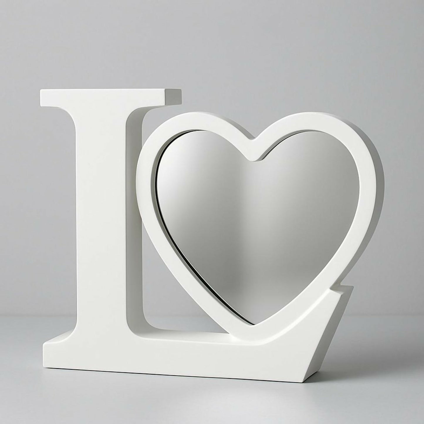 Love Heart LED Photo Frame and mirror with Red Light for Couples & Romantic Gifting