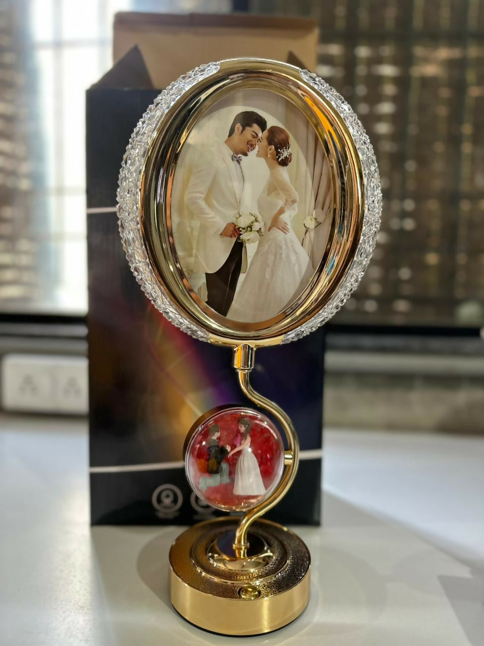 LED Photo Frame Lamp with Dual Display Decorative Table Light