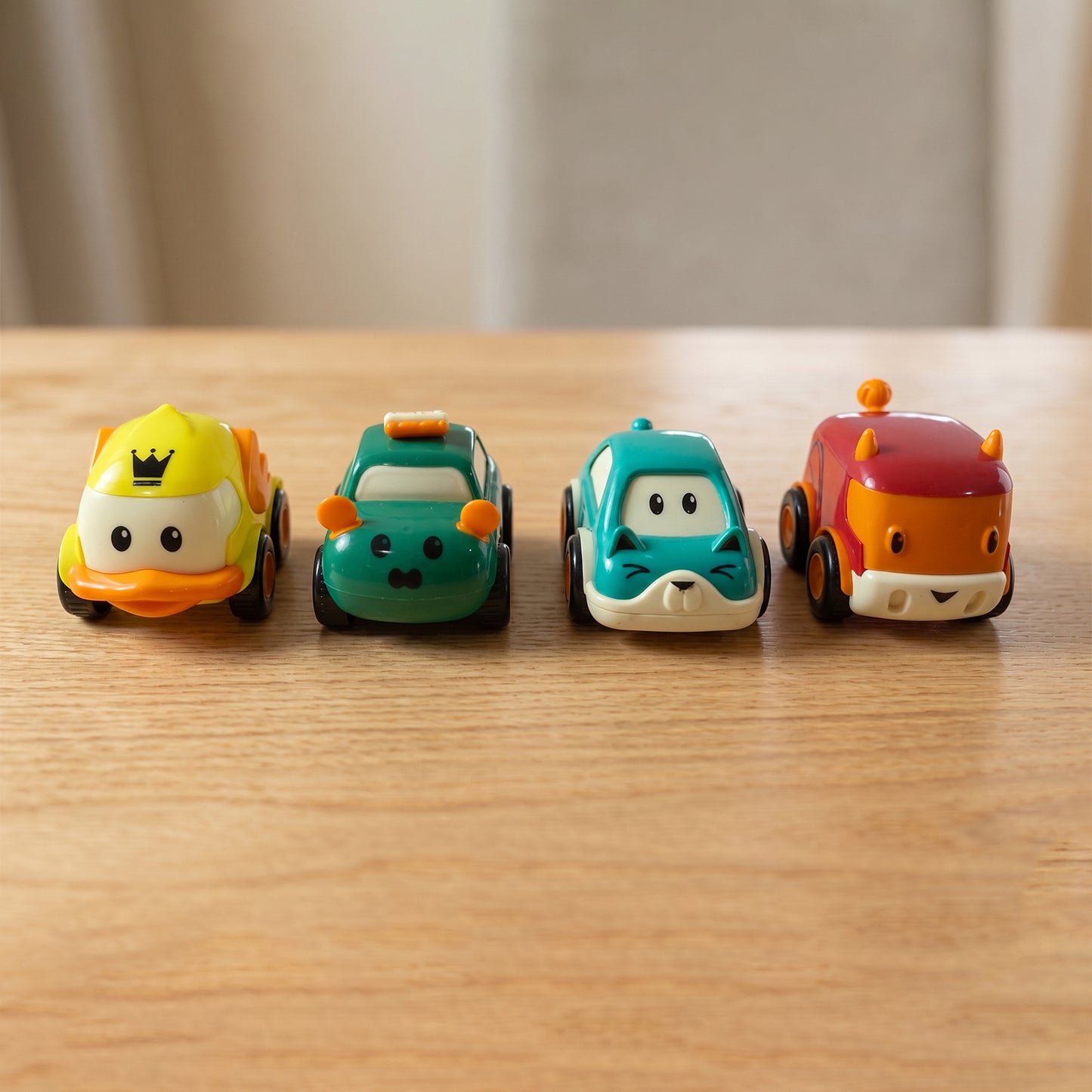 Cartoon Pull-Back Car Toy Set for Kids (12 Pc)