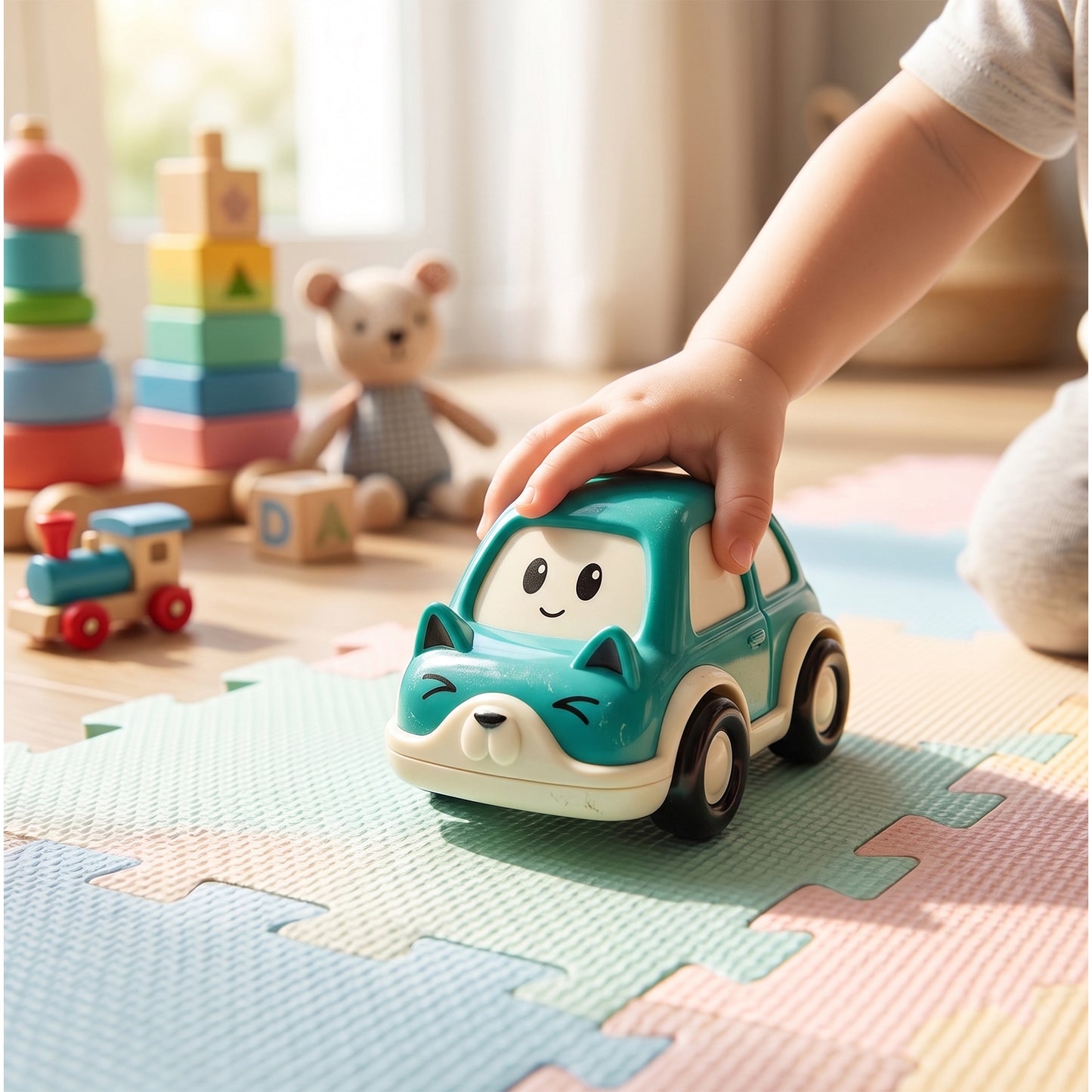 Cartoon Pull-Back Car Toy Set for Kids (12 Pc)