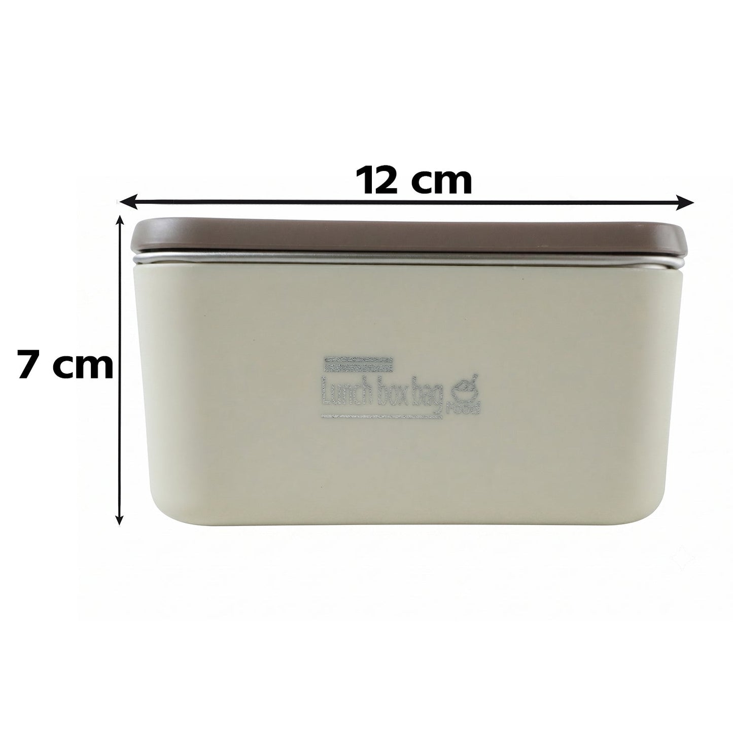 Side view of the insulated lunch set showing compartments and handle