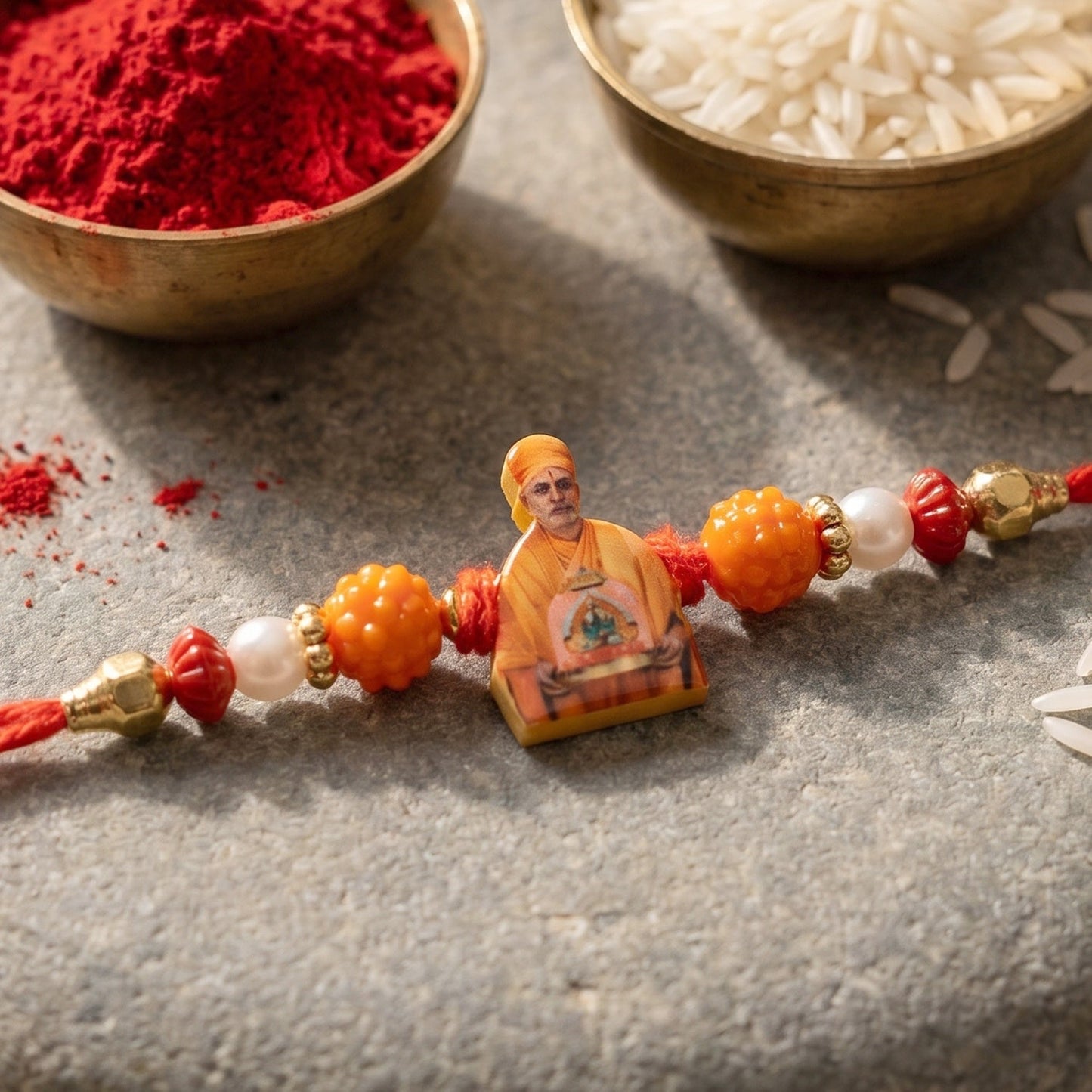 Traditional decorative Rakhi with intricate design