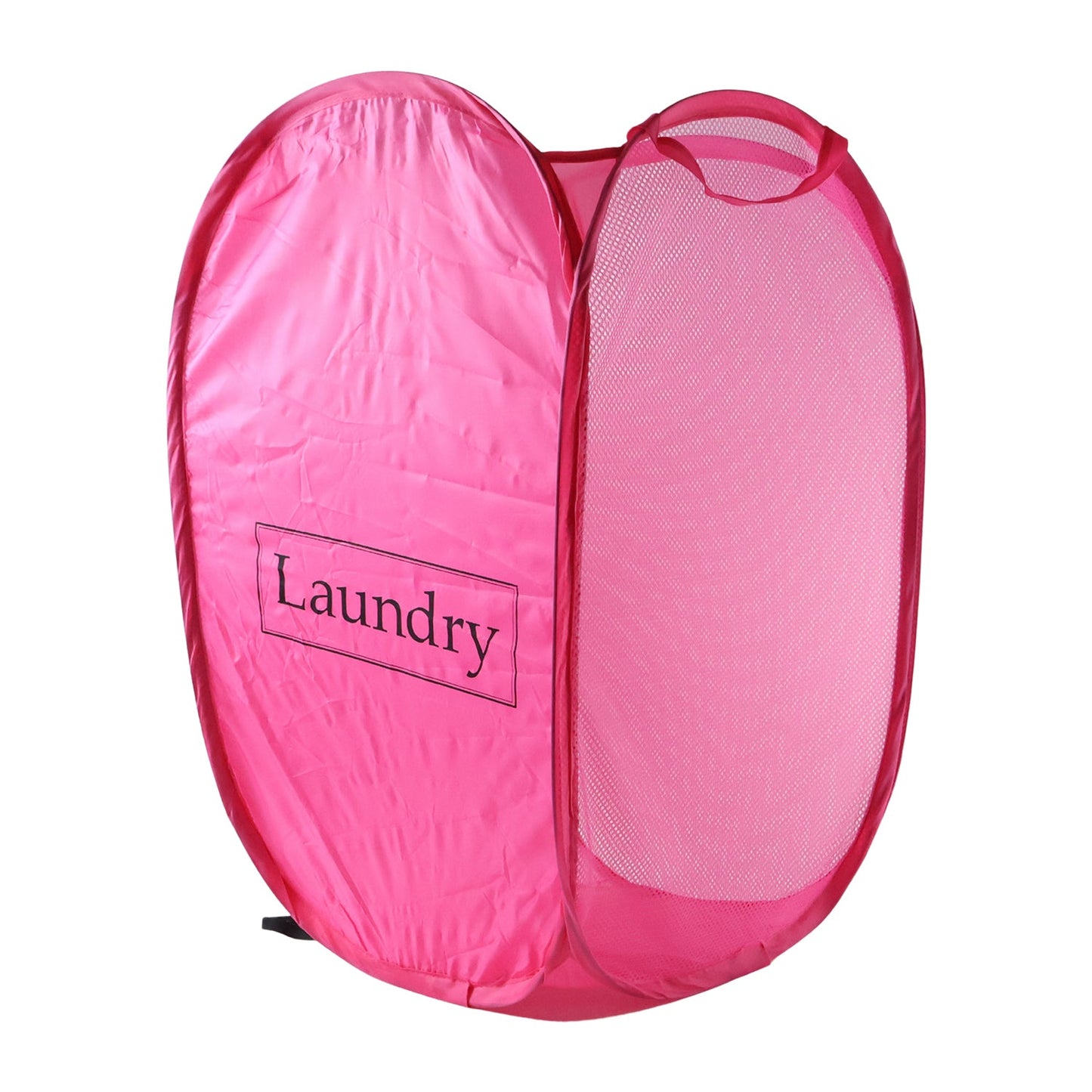 Foldable Laundry Basket Fabric Mesh Clothes Hamper Storage Bag (1 Pc,60x36cm)