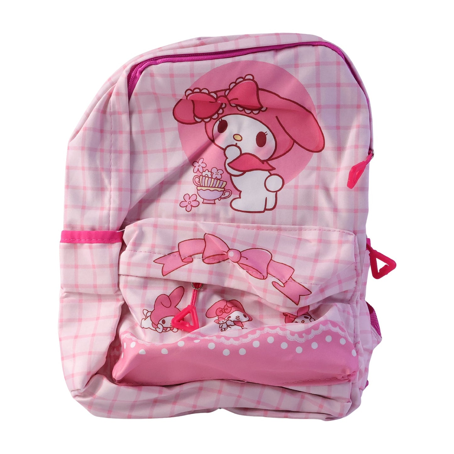 Cute Bow and Bunny Design Backpack – (1 Pc, 13 Inch)