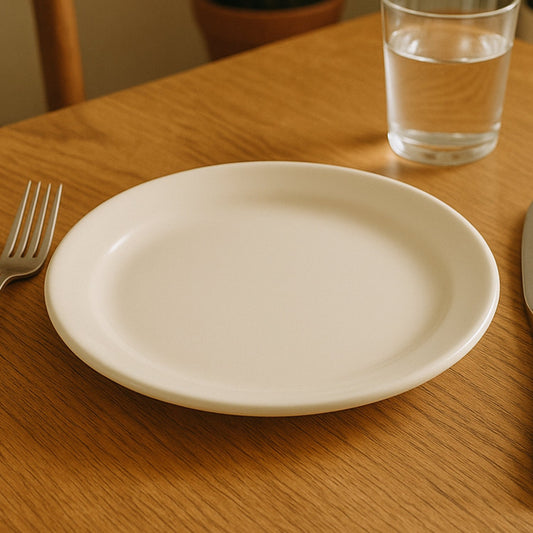 Plastic Round Dinner / Serving Plate â€“ 23 cm (1 Pc)