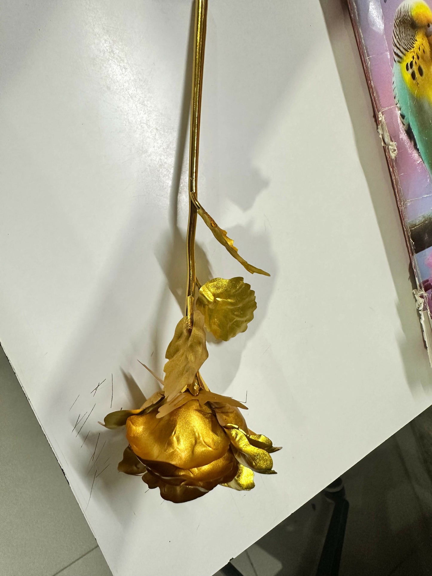 Set of 3 Artificial Golden Roses | 24K Gold Foil Roses for Decoration, Romantic Gift for Valentineâ€™s Day, Anniversary, Birthday, Home Decor | Elegant Forever Rose Gift for Wife, Girlfriend, Mother