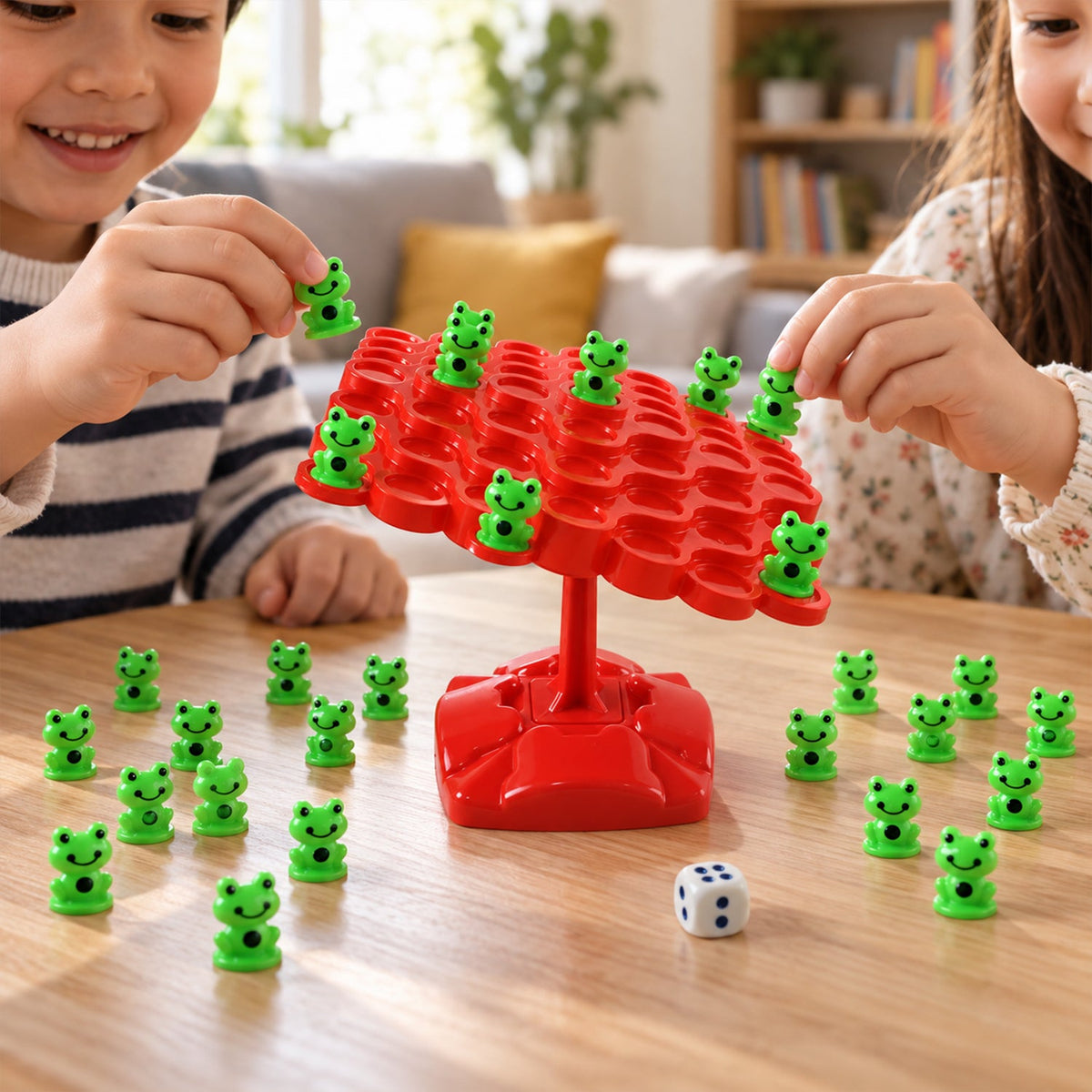 Frog Balancing Board Game With Dice For Kids And Family Playtime (1 Set)