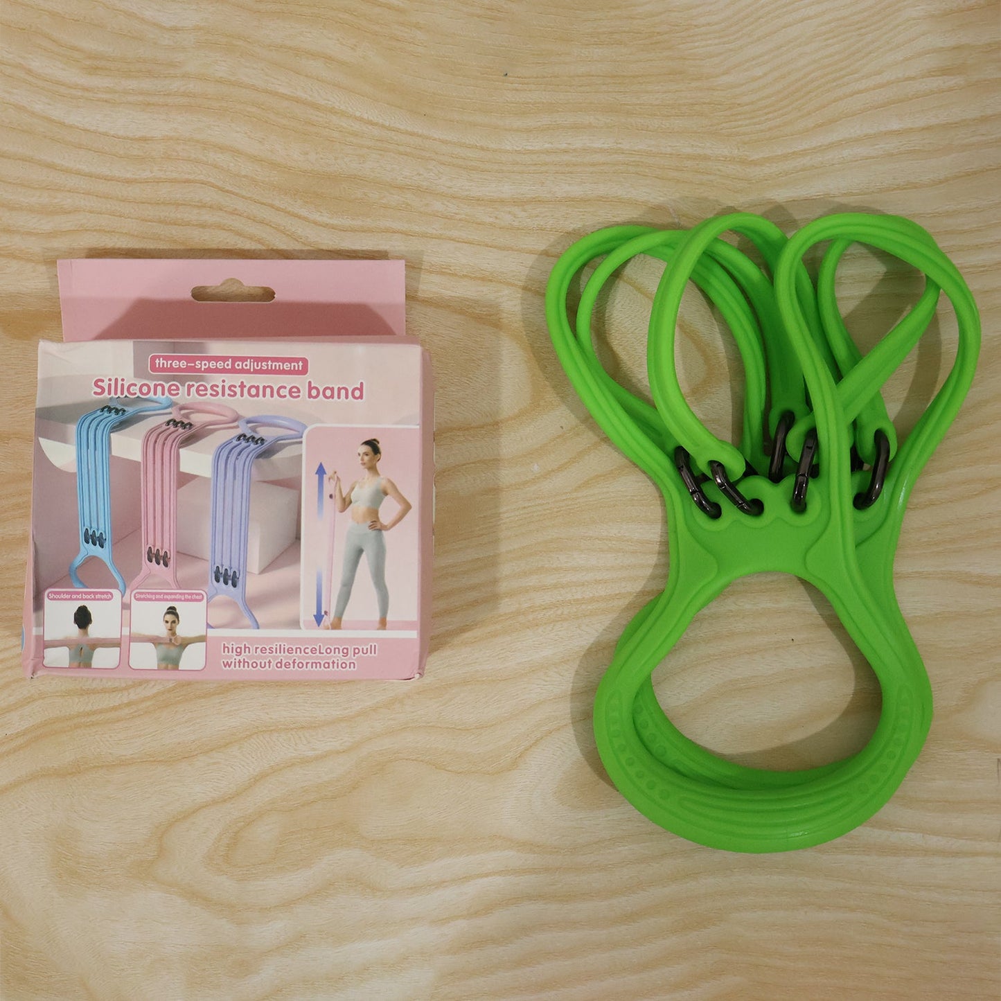 Live photo of 5 tube silicone chest expander