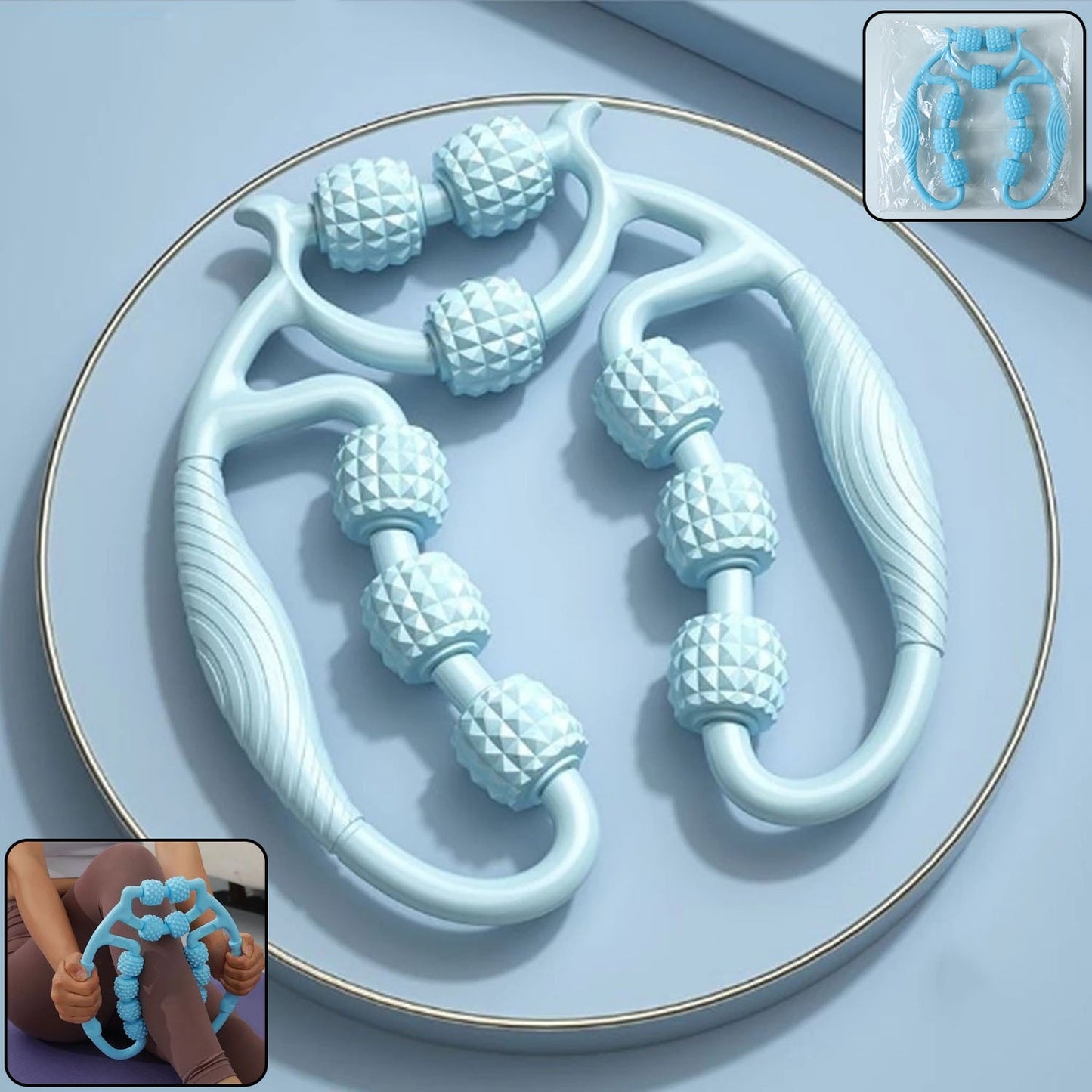 Handheld Body Massage Roller for Legs, Arms & Muscle Relaxation (1 Pc)