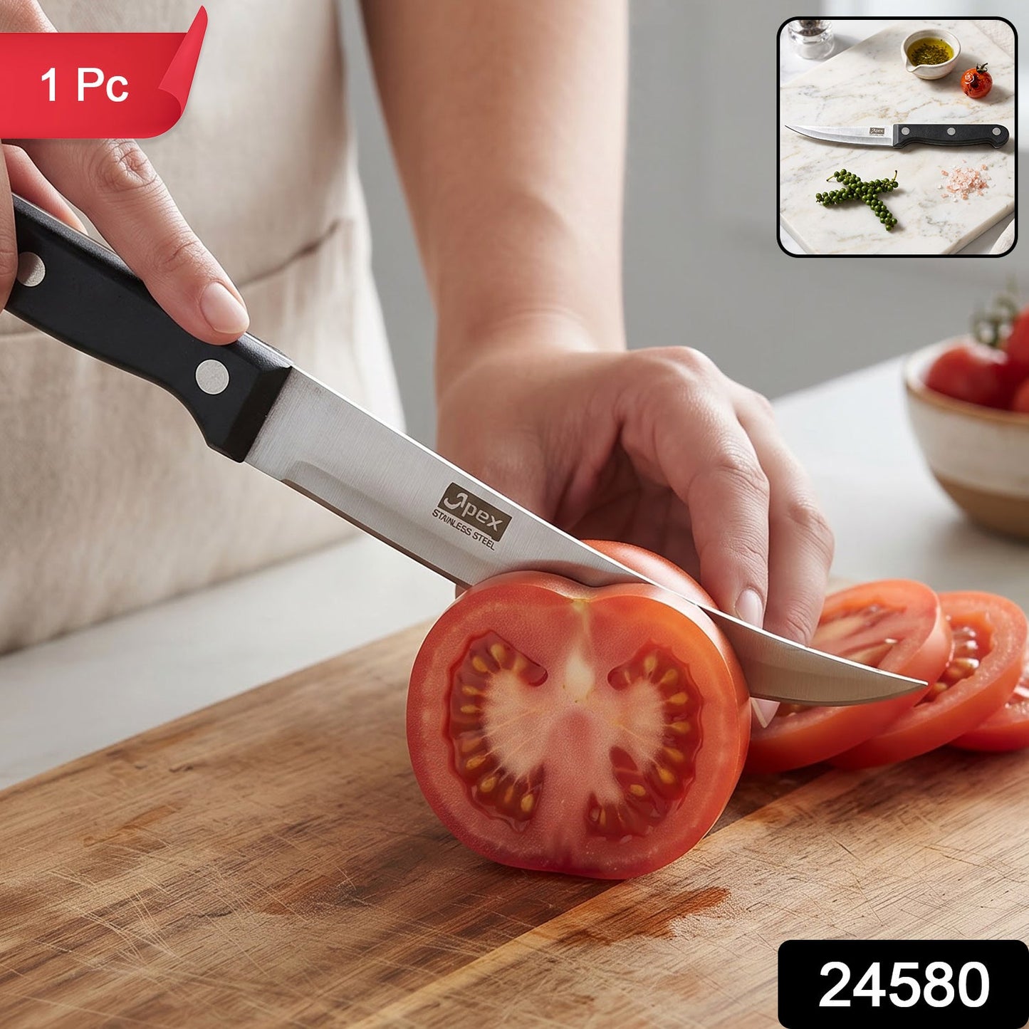 Curved blade steak knife, 1 piece