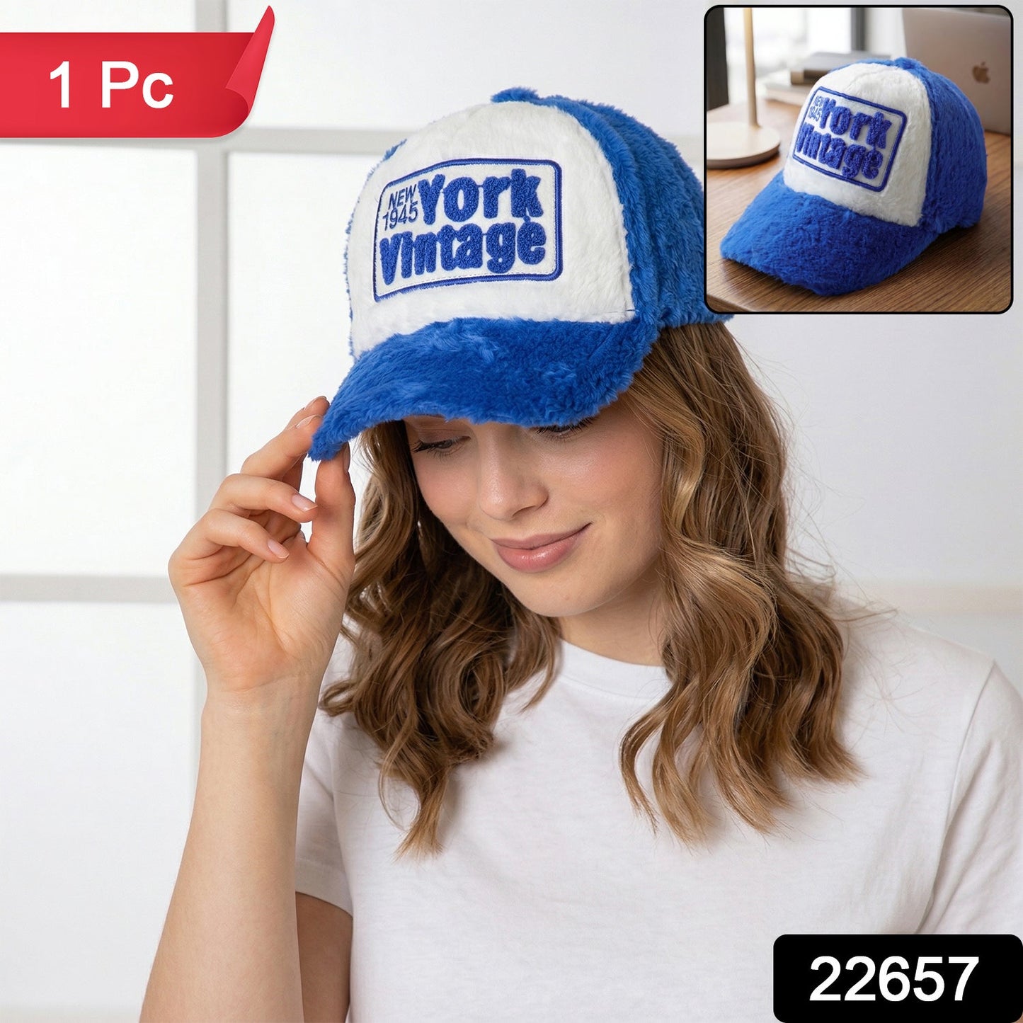 Trendy New York Vintage Style Winter Furry Cap (1 Pc)