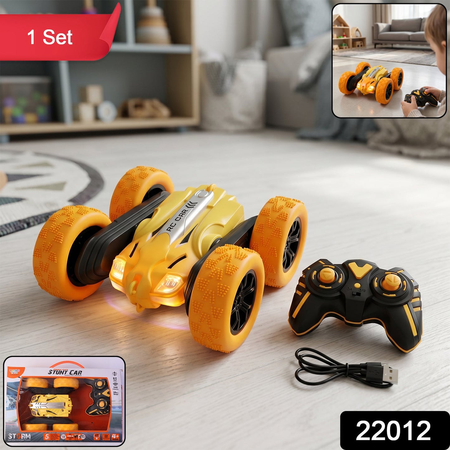 RC stunt car kids toy pack