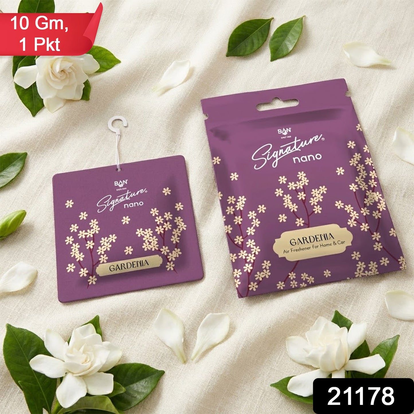 Gardenia Fragrance Hanging Air Freshener Sachet (Mix fragrance / 1 Pc / 10g)