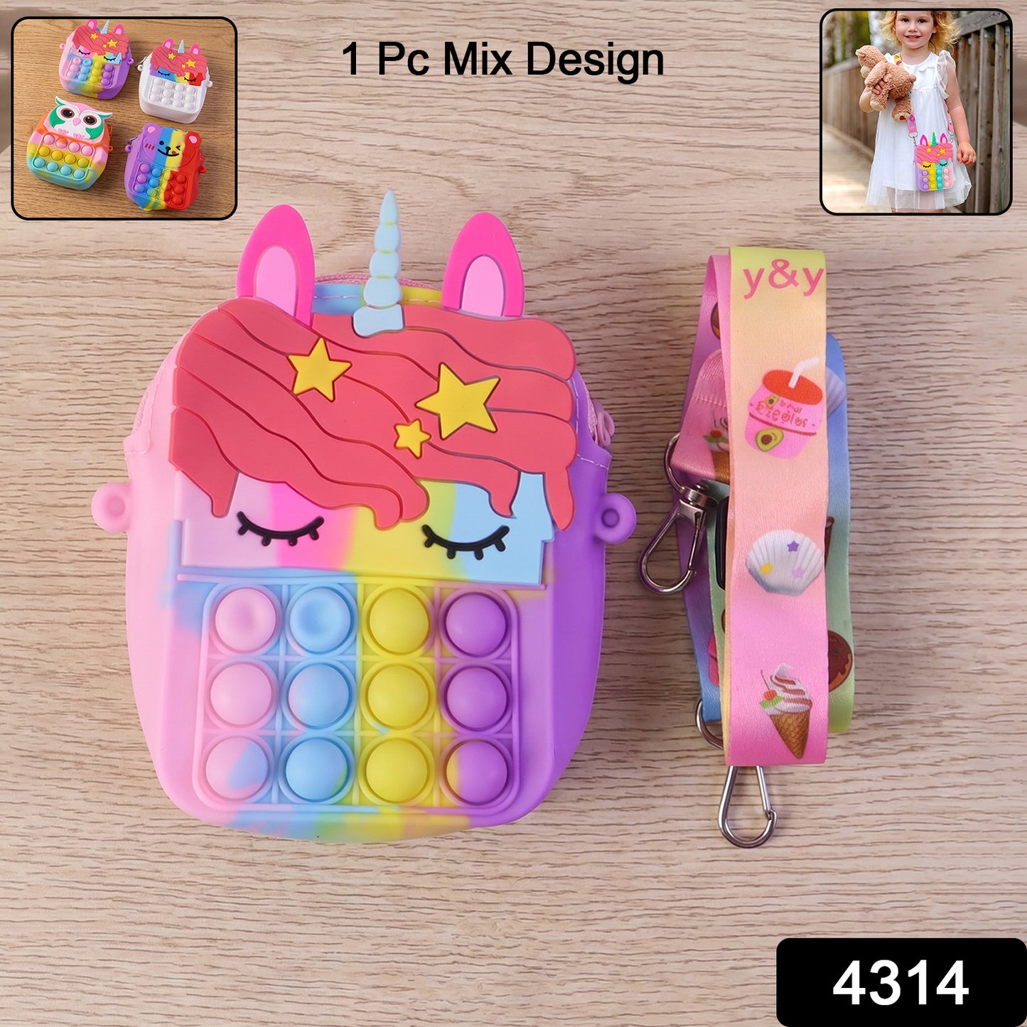 Children's Silicone Bag, Children's Coin Purse (1 Pc)