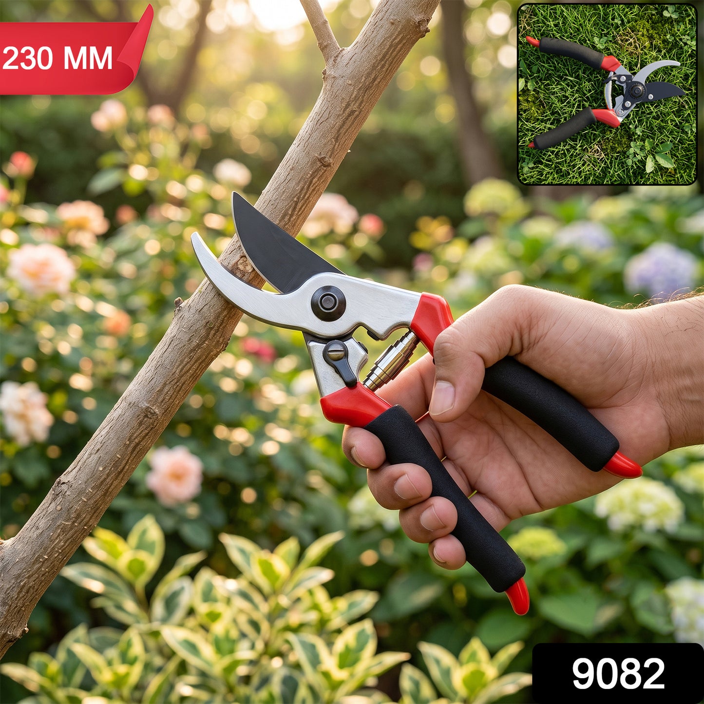 21Cm Red GARDEN SHEARS SHARP CUTTER PRUNERS SCISSOR, PRUNER.