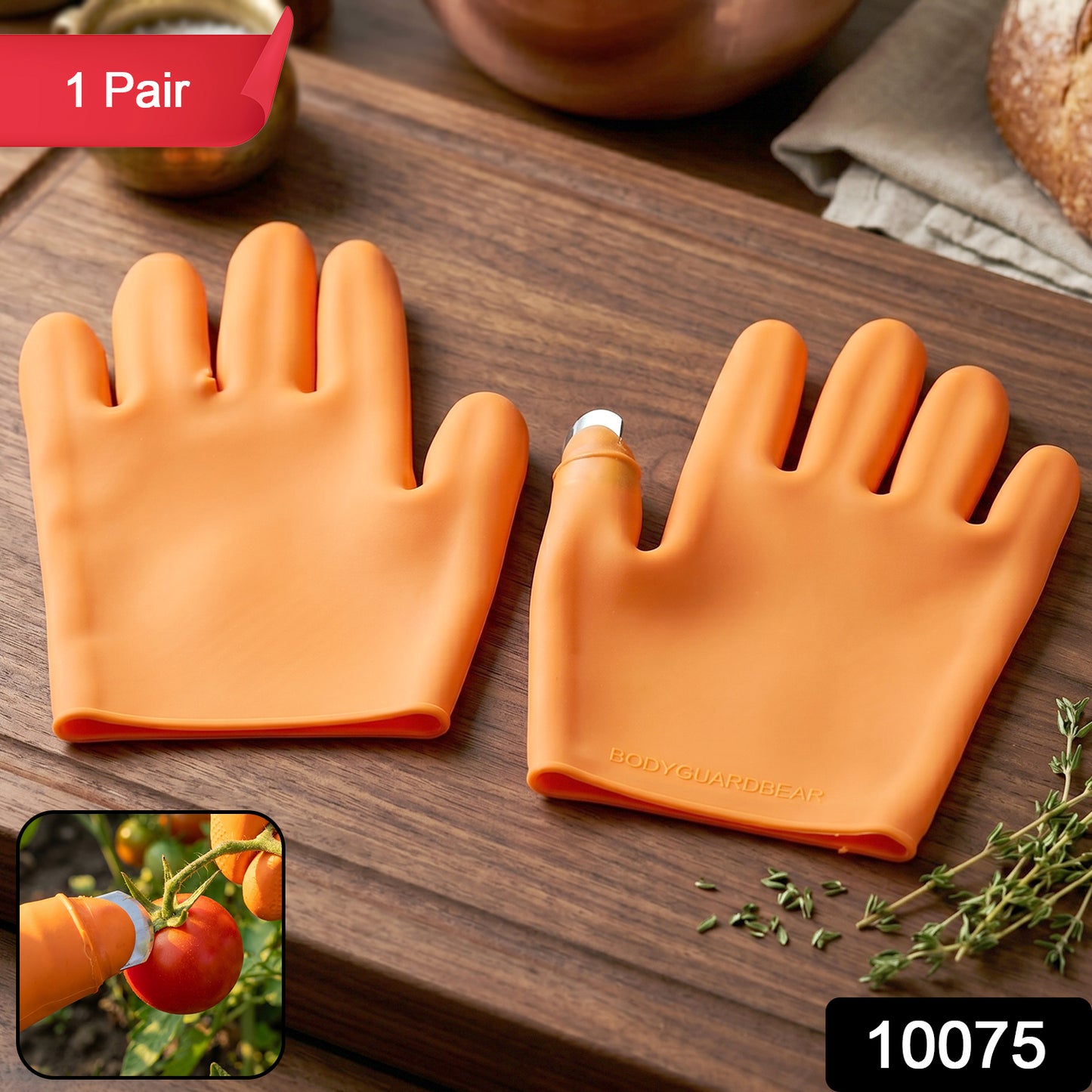 Gloves Silicone Thumb Knife Finger Protector Gears Cutting Vegetable Harvesting Knife