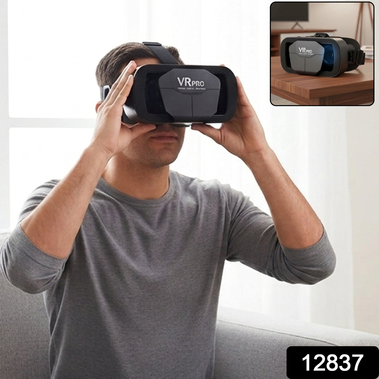 3d VR Headset Compatible with iPhone & Android Virtual Reality VR Goggles For 3D VR Movies Video Games (1 Pc)