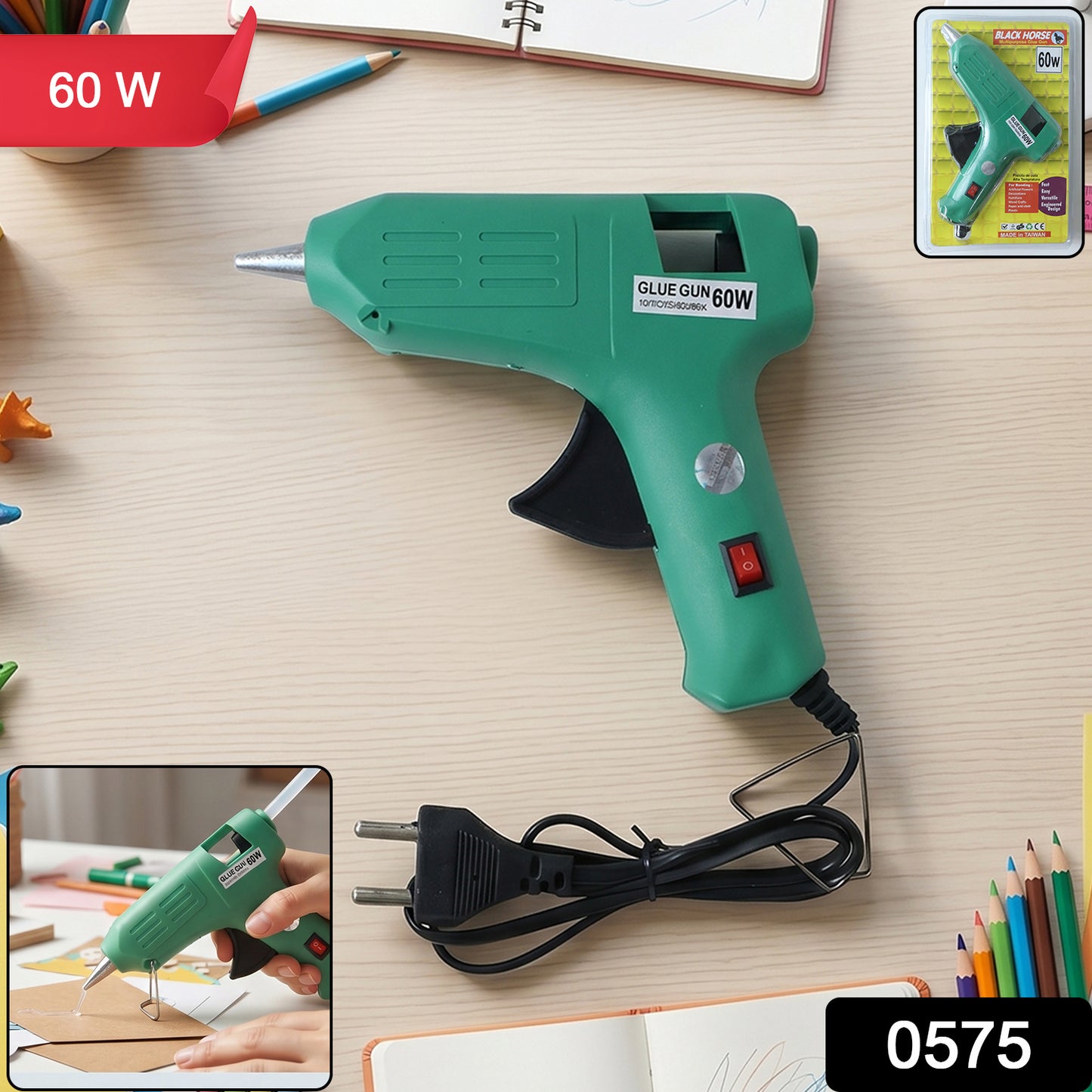 Hot Melt Glue Gun – 60W for Crafts & Quick Repairs | Indo Glow