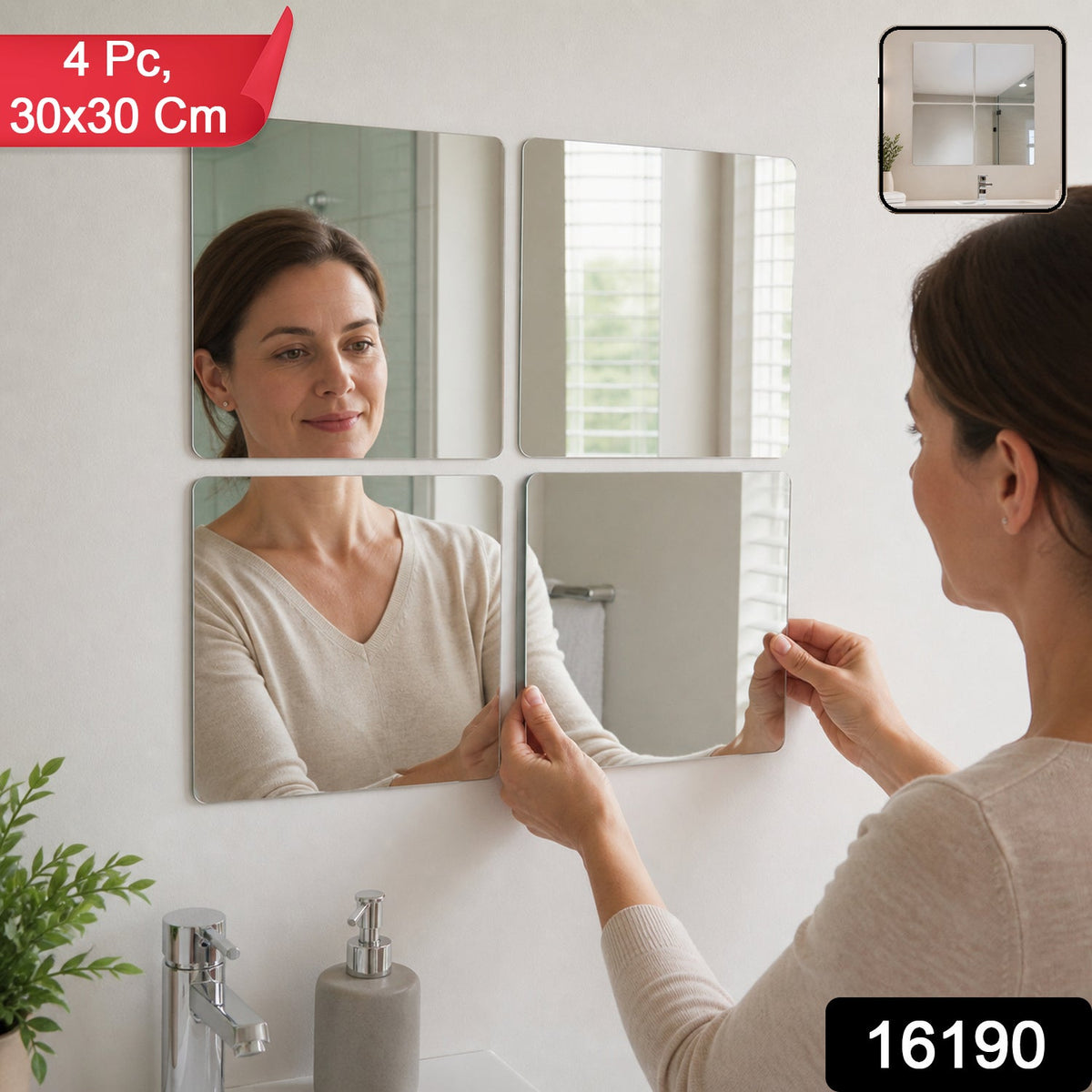 Mirror sticker tiles pack