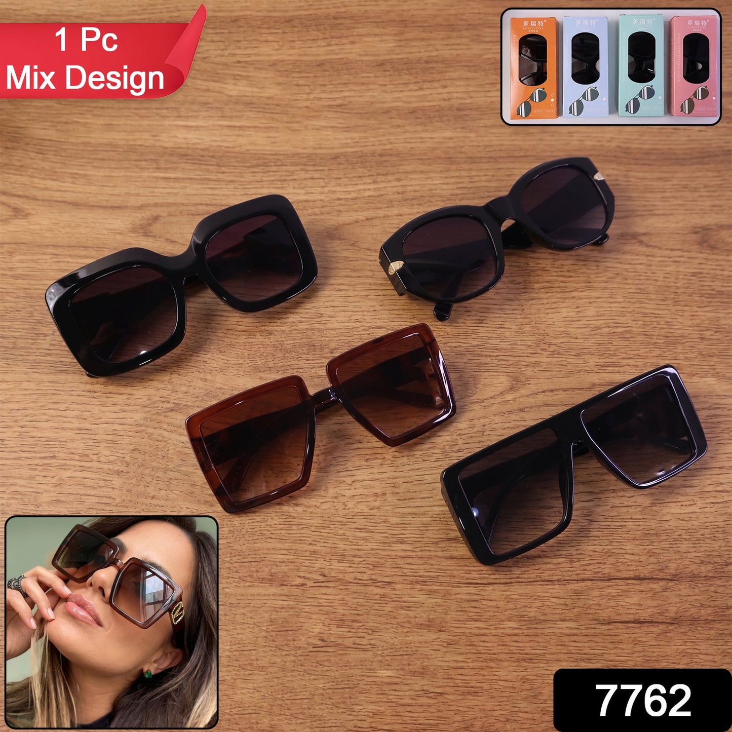 Square sunglasses pack