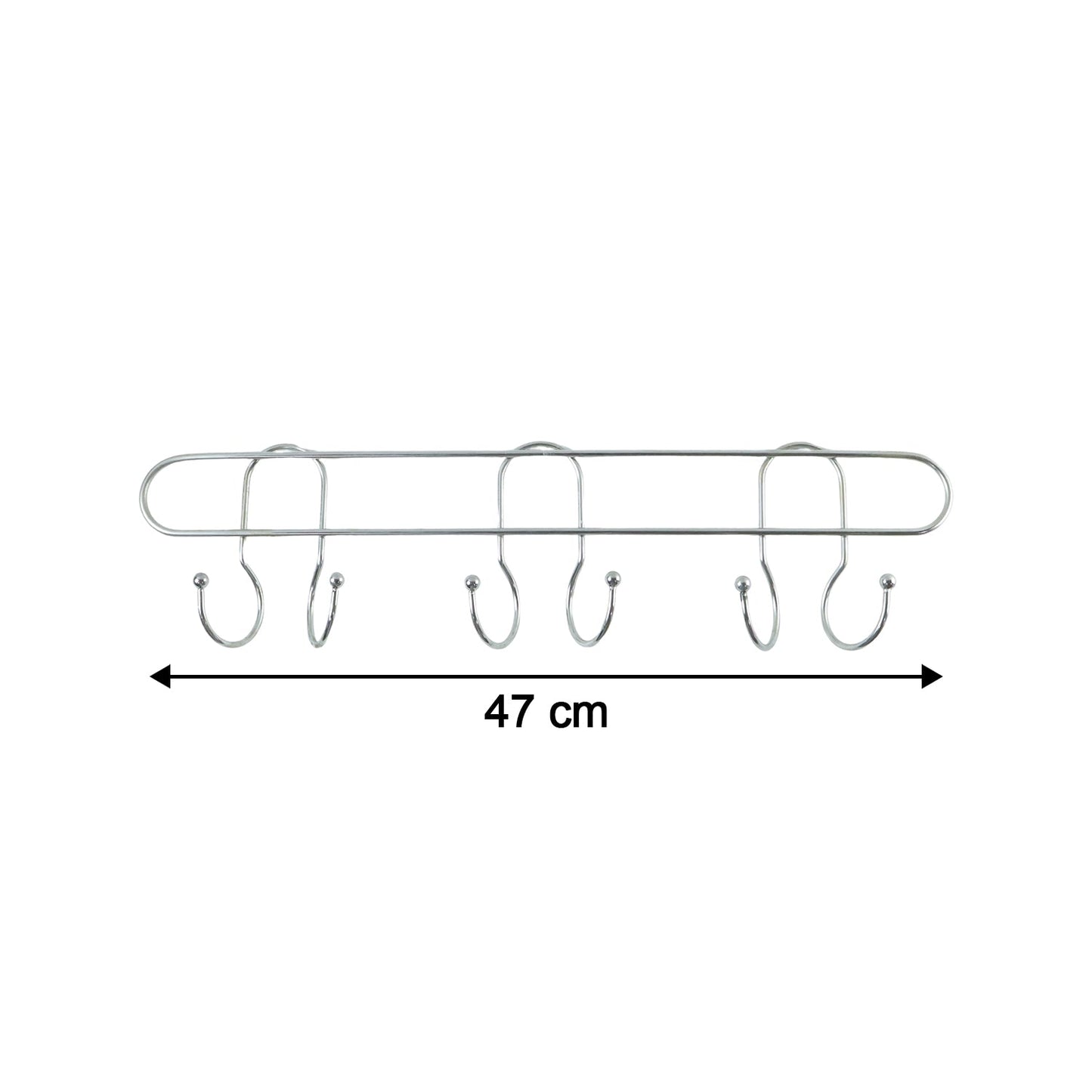 Premium Wall Mounted Metal Multi Hook Rack (1 Pc)