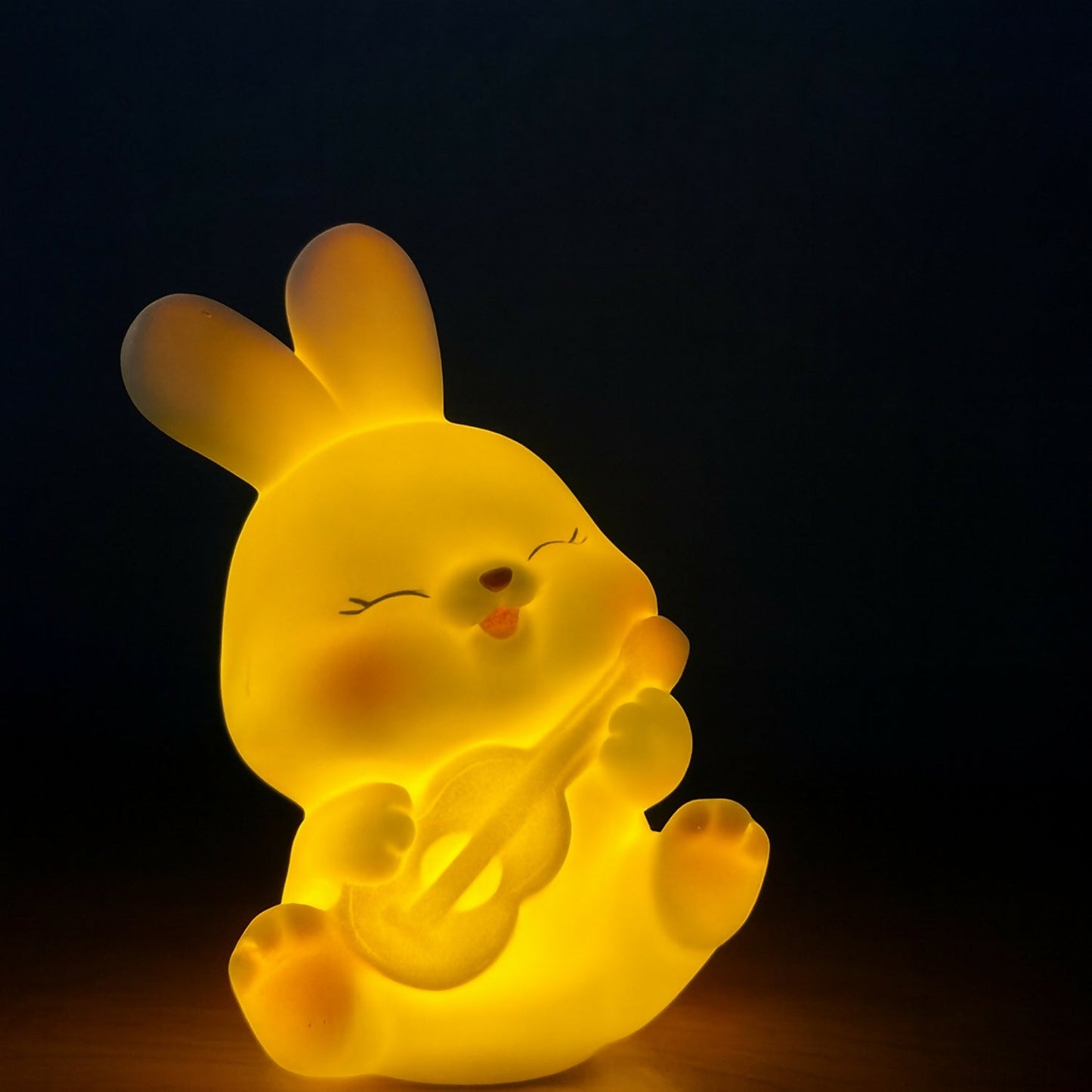 Cute Bunny Playing Guitar Mini Figurine for Desk & Kids Room Decor