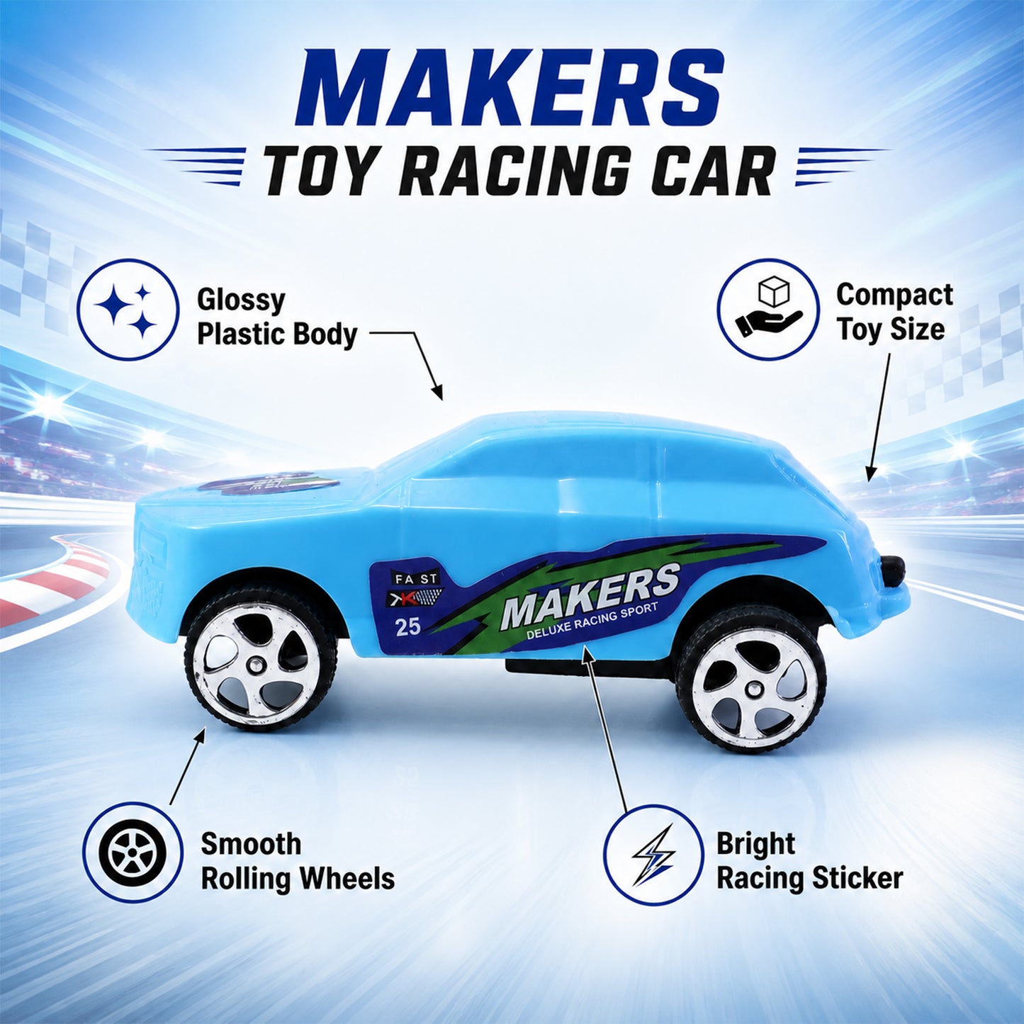 Super City Car Racer Toy For Boys and Girls Pull Push Vehicle Car (Set Of 12Pcs)  (Multicolor)