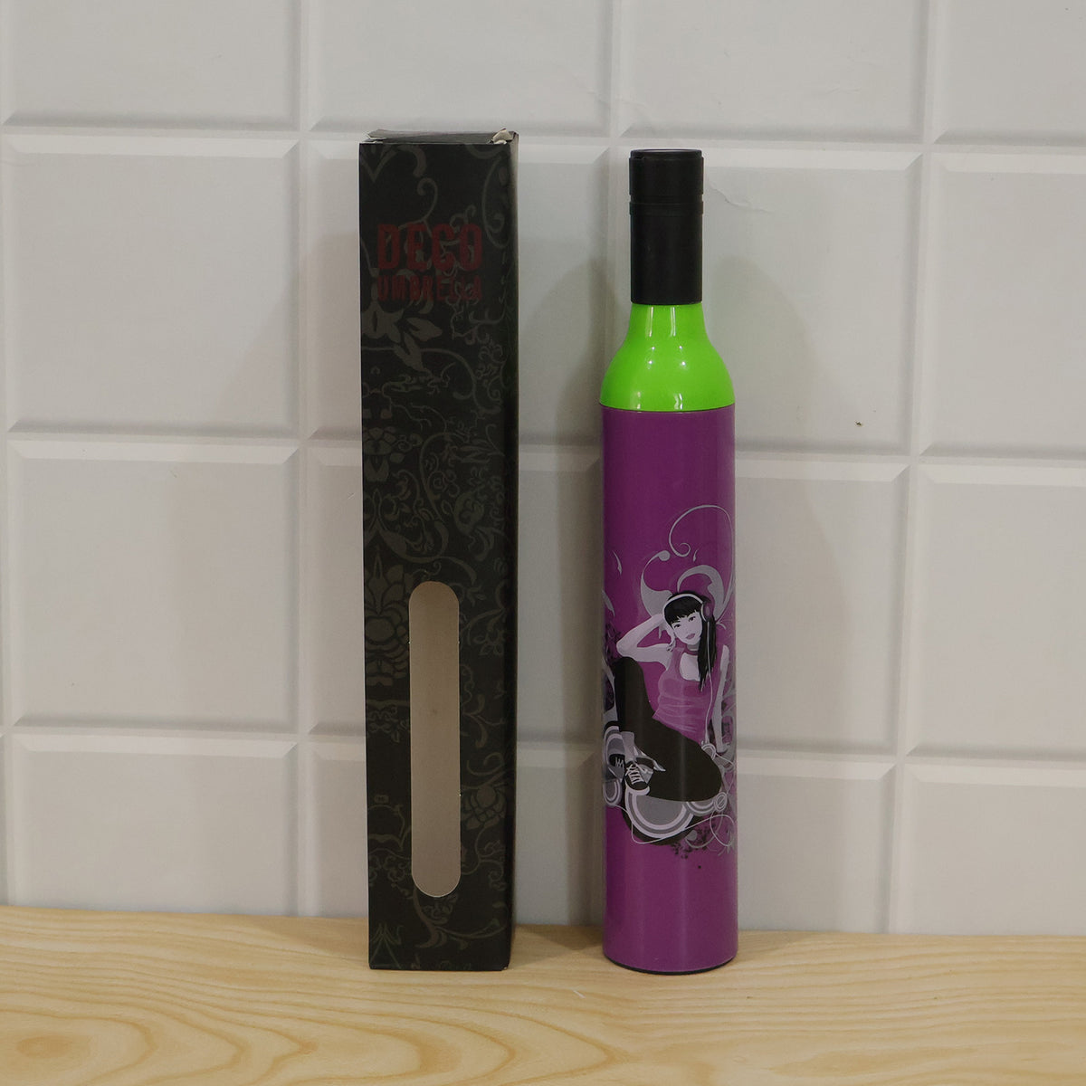 Pocket Folding Wine Bottle Umbrella