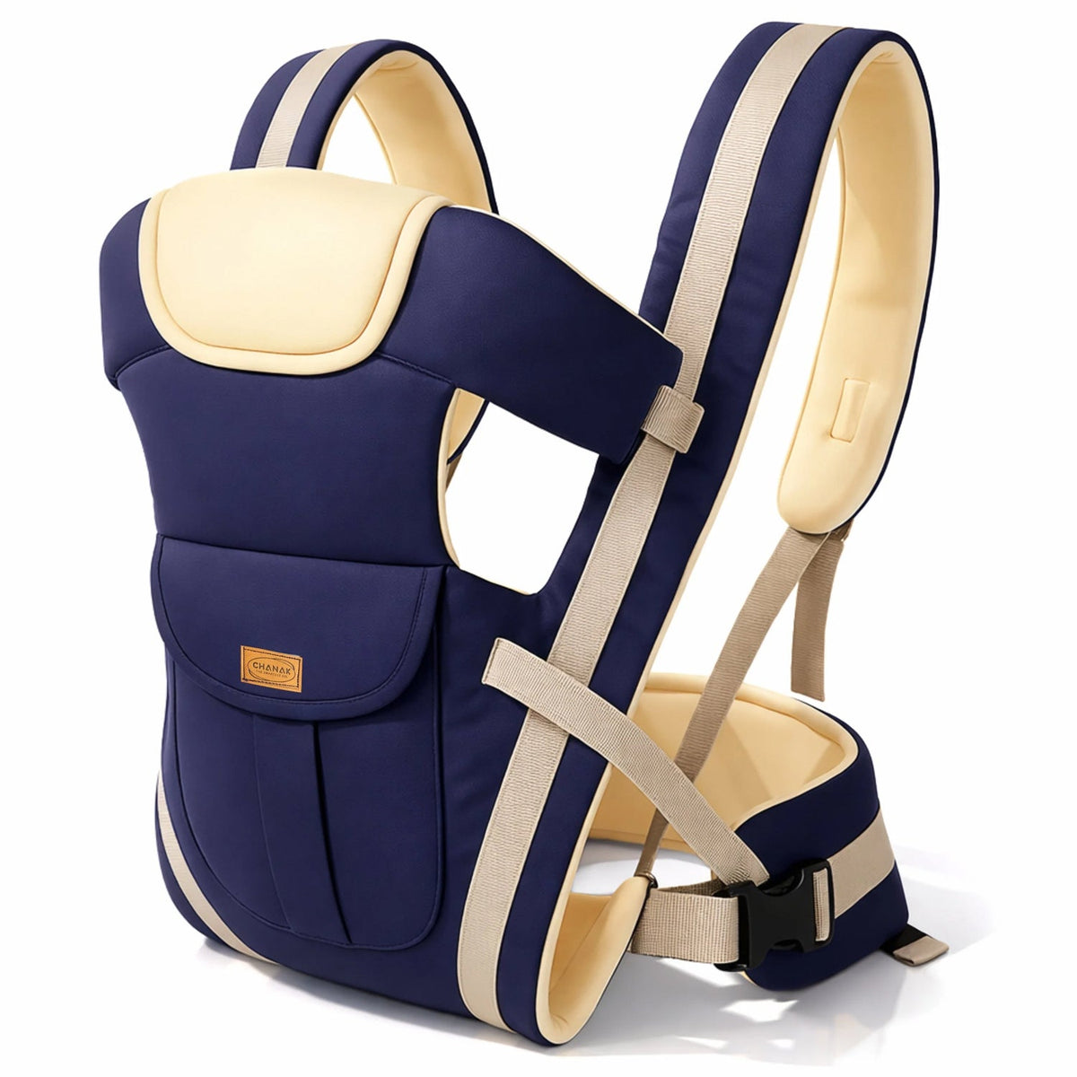Baby Carrier With Padded Head Support And Adjustable Shoulder Straps (1 Pc)