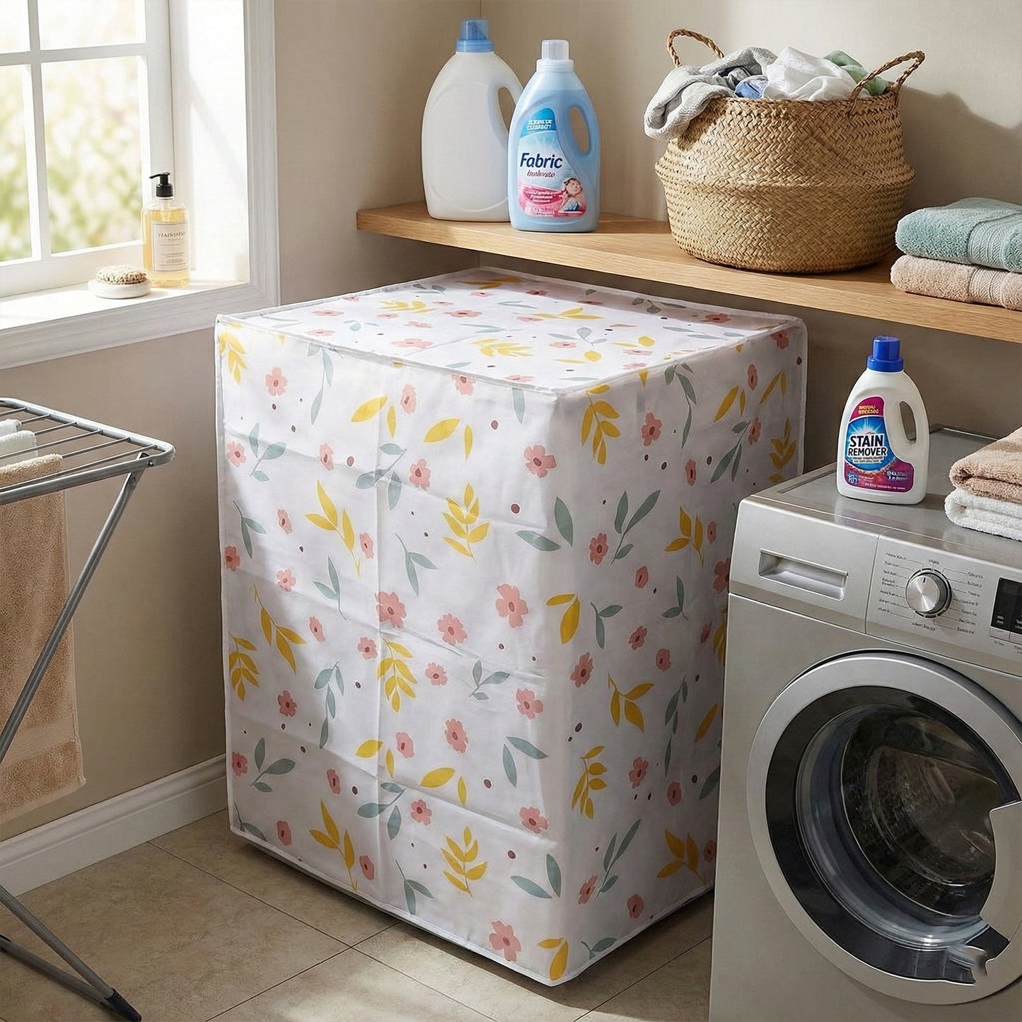 Waterproof & Dustproof Floral Washing Machine Cover (62Ã—56Ã—83 cm)