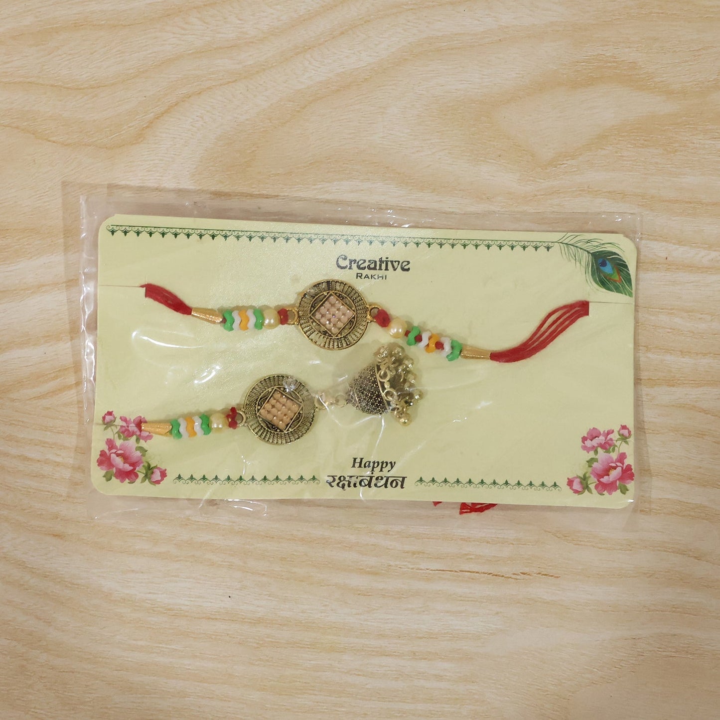 Bhabhi Rakhi with latkan hanging detail and ornate beads