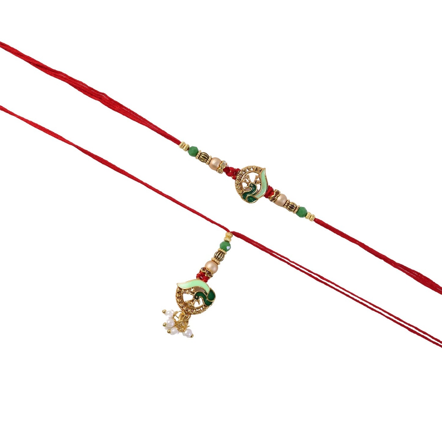 Rakhi worn on wrist showing its traditional beauty