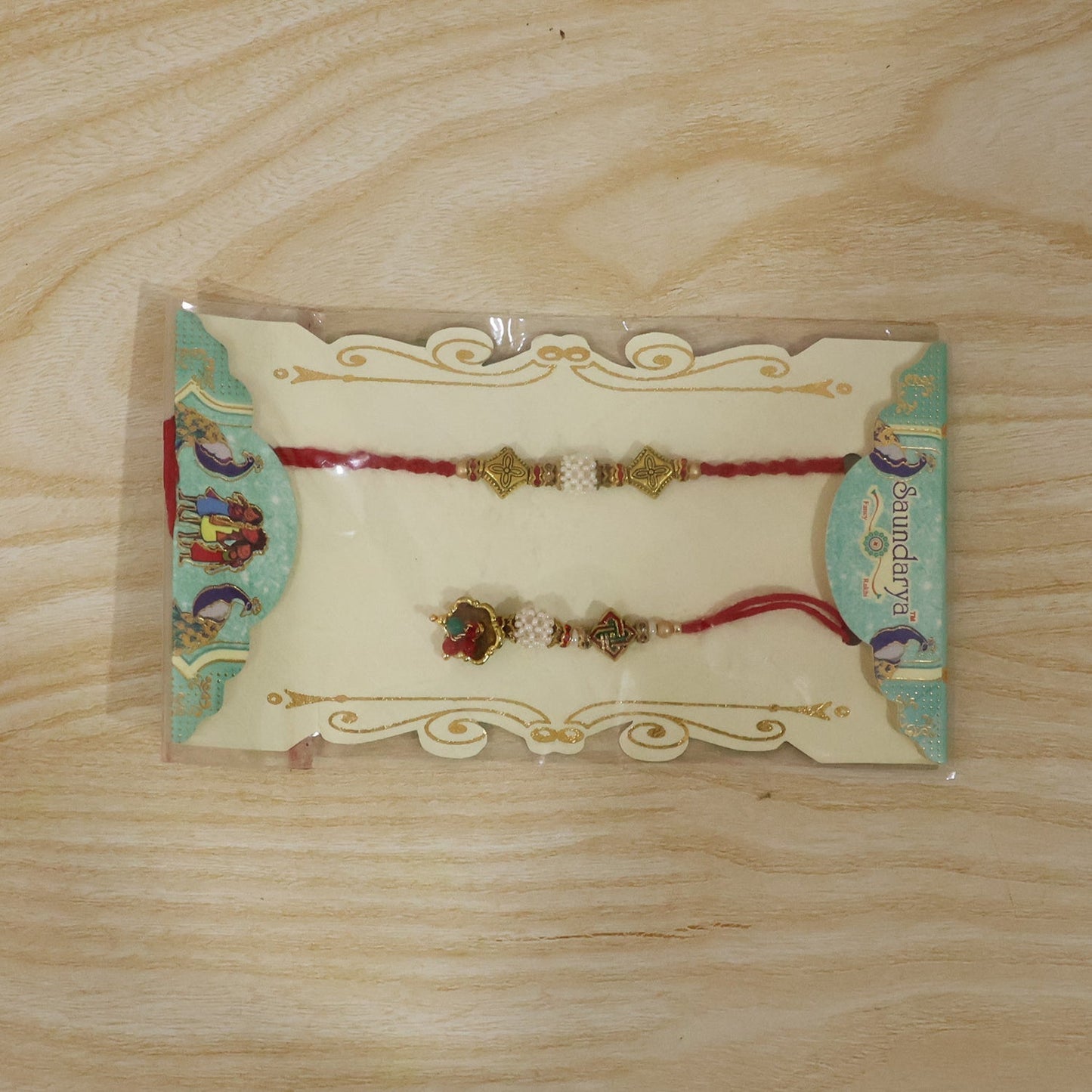 Pearl Cube Bhabhi Rakhi styled for gift presentation