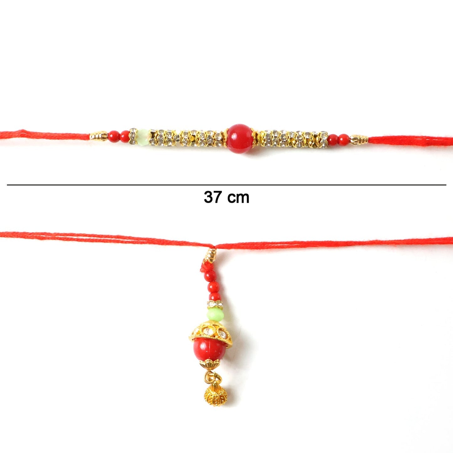 Bhabhi Rakhi tied with decorative string, ready for gifting