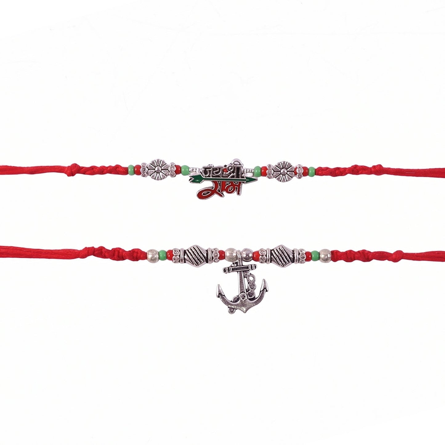 Bhaiya Bhabhi Rakhi Pair on decorative background