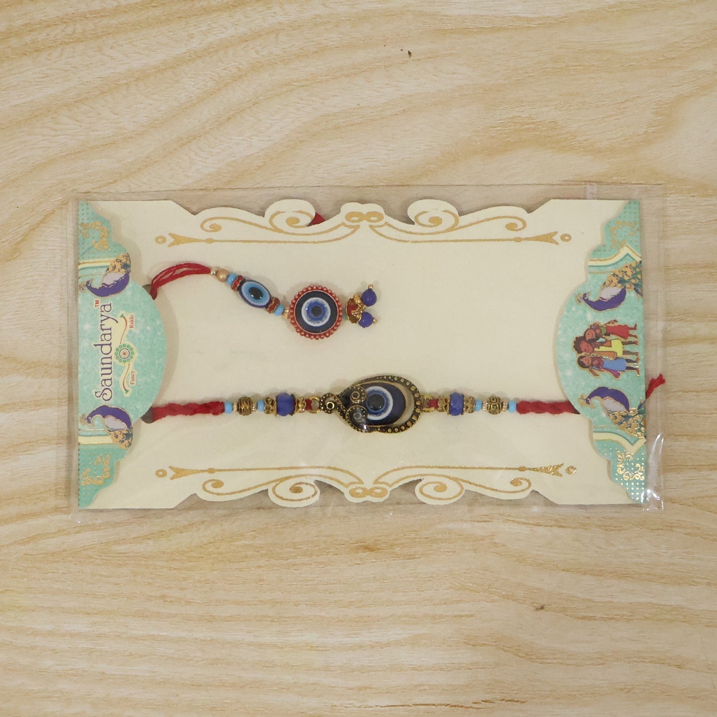 Full length Evil Eye Bhabhi Rakhi with tassels