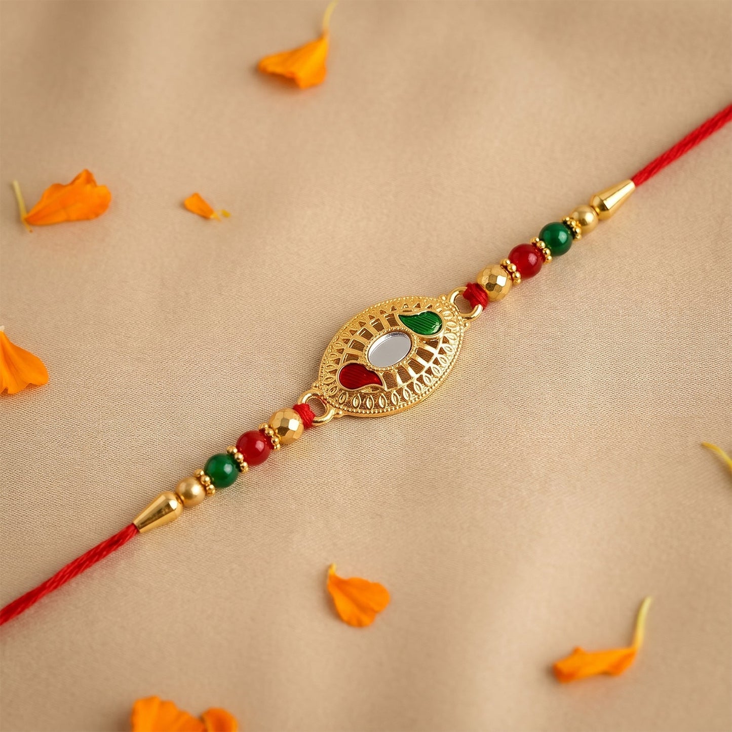 Rakhi tied on hand during Raksha Bandhan celebration