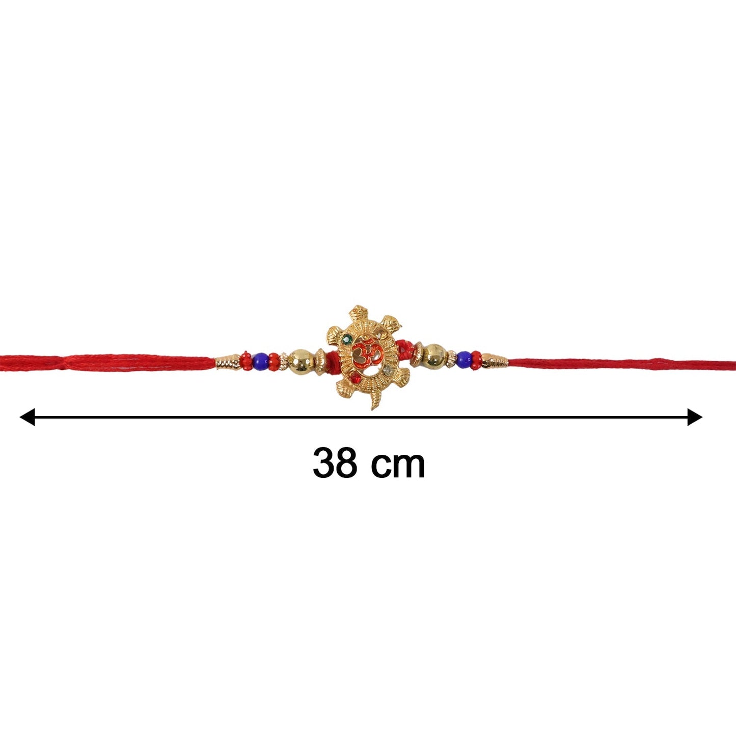 Traditional themed Om Turtle Rakhi with vibrant colors