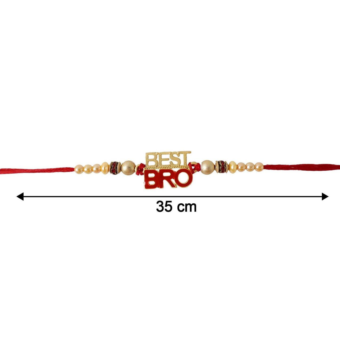 Elegant designer Rakhi with pearl bead details