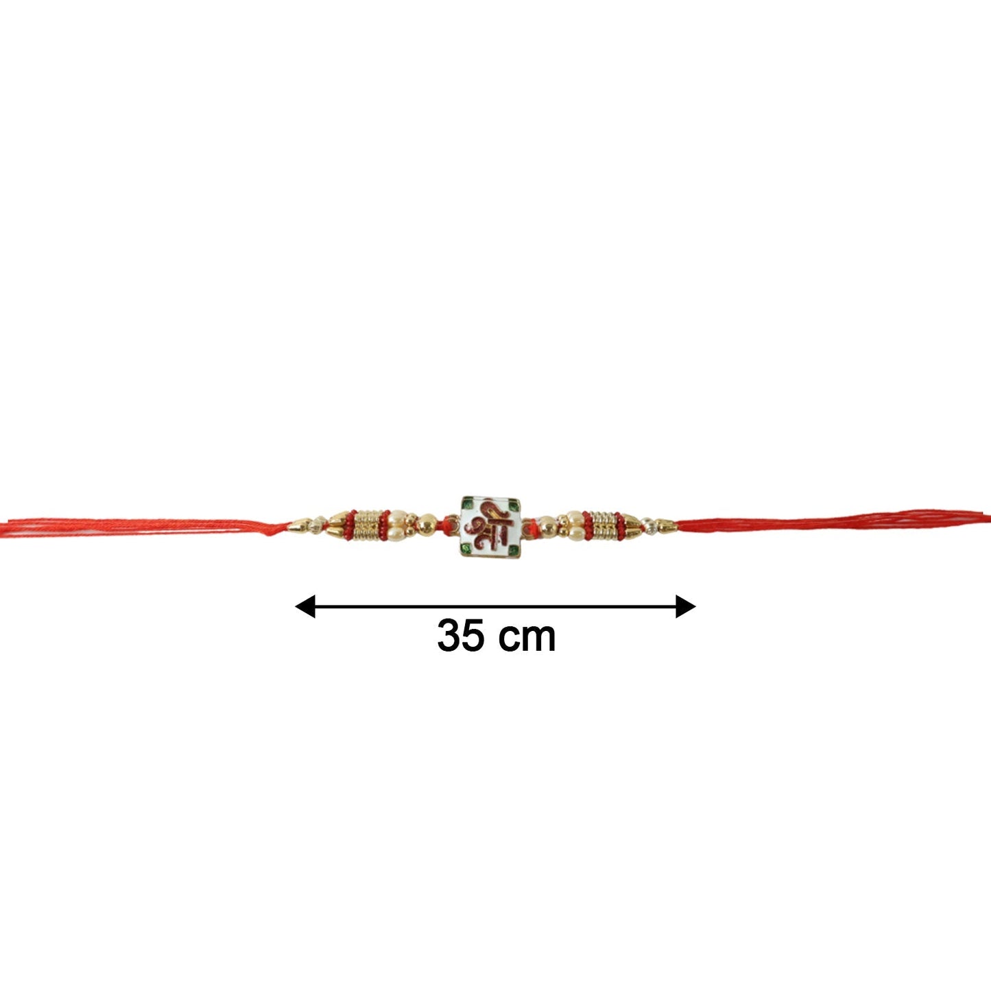Rakhi displayed with traditional decor