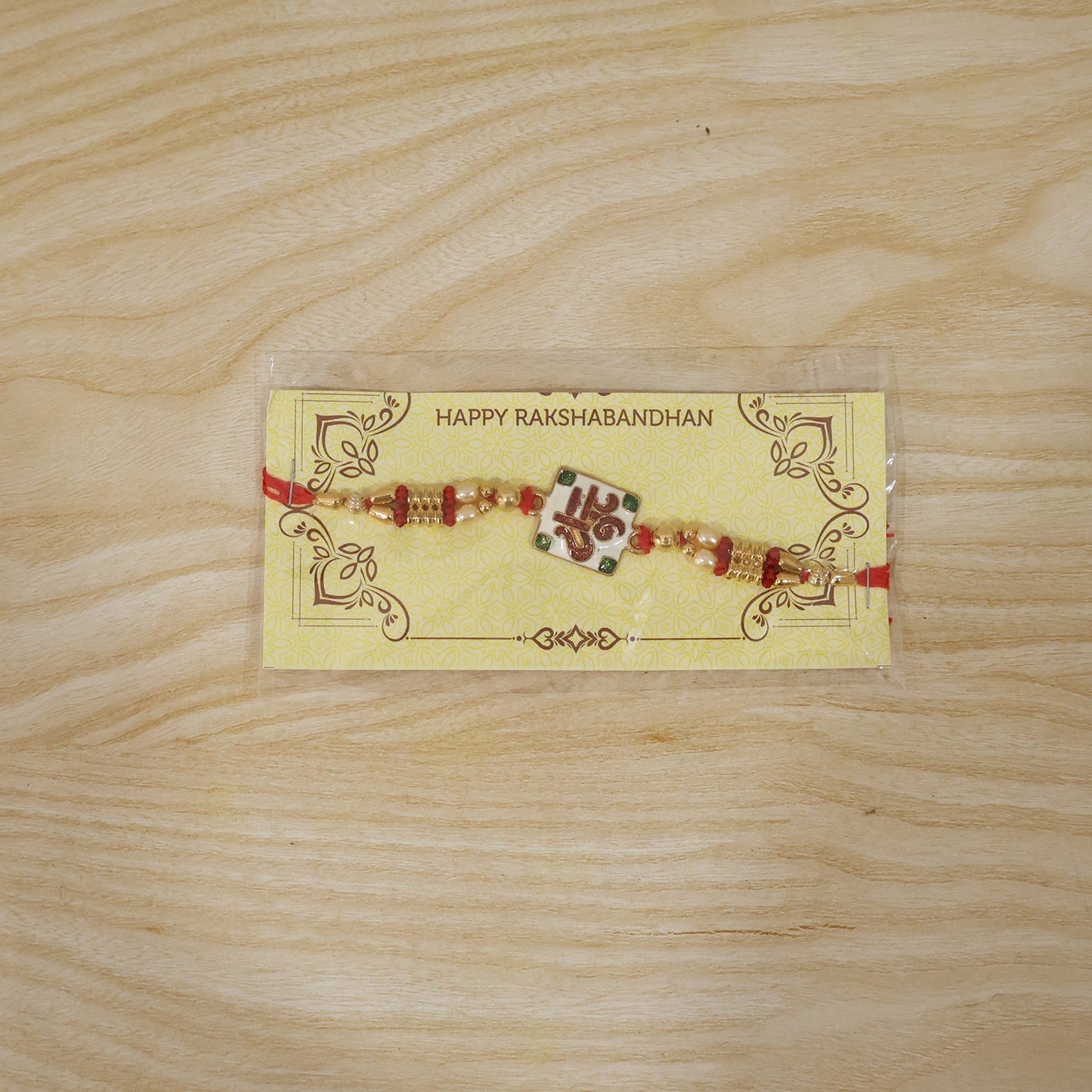 Rakhi alongside festive items