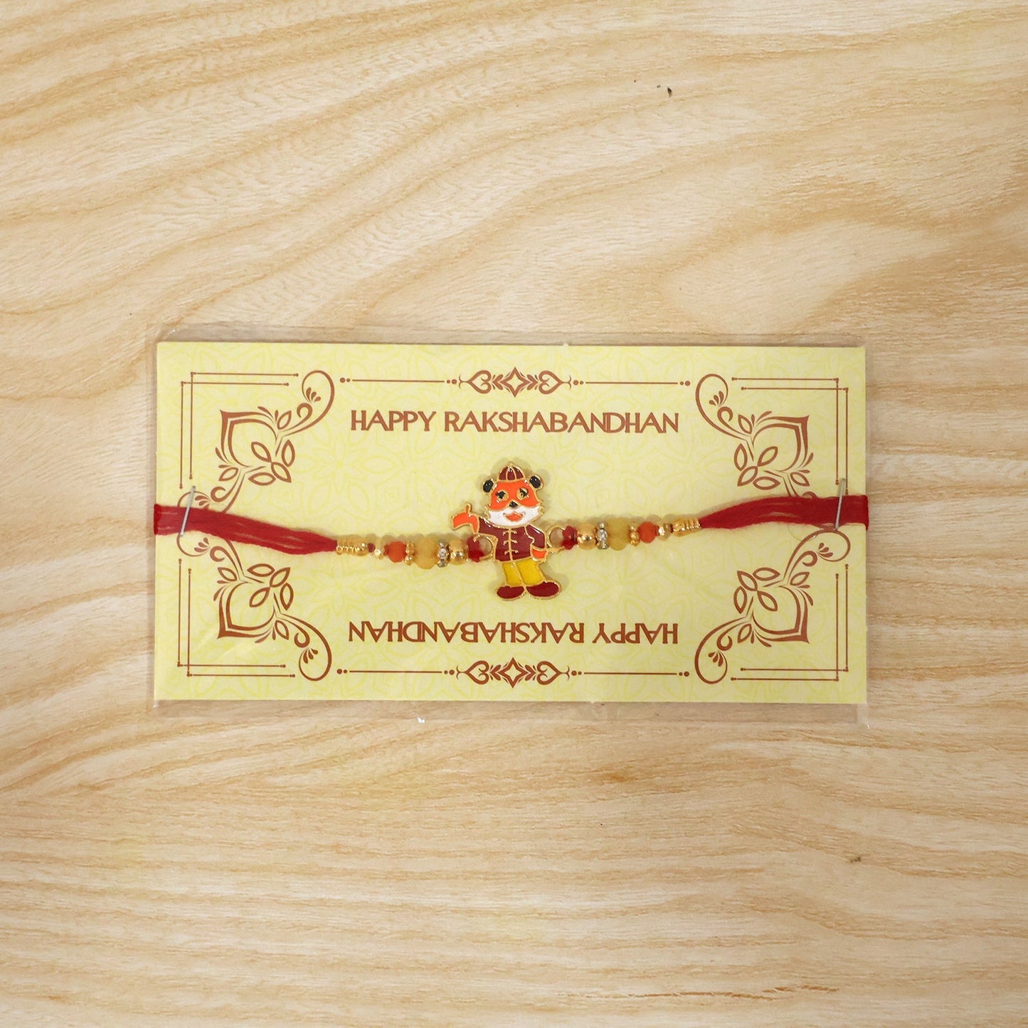 Rakhi displayed on festive background celebrating Raksha Bandhan