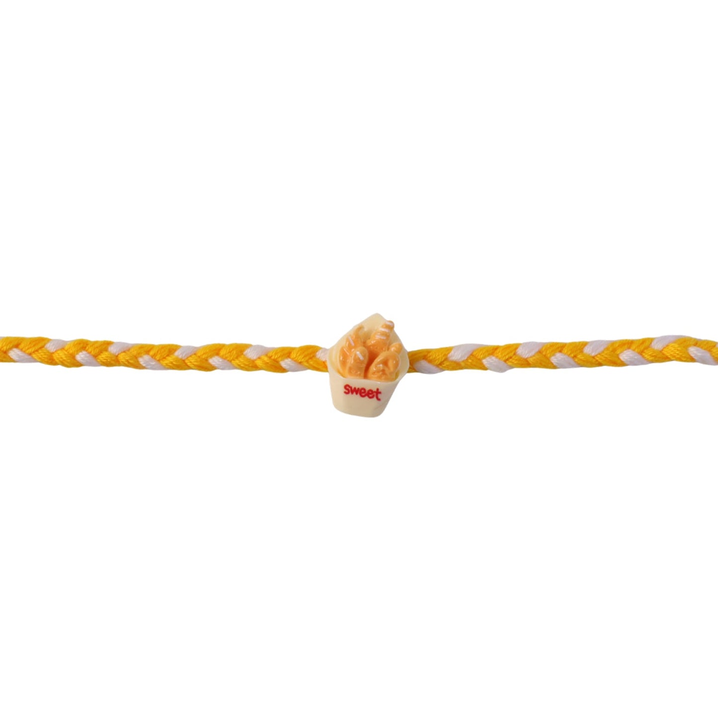 Elegant finish of Sweet Fries Cup Fancy Dori Rakhi