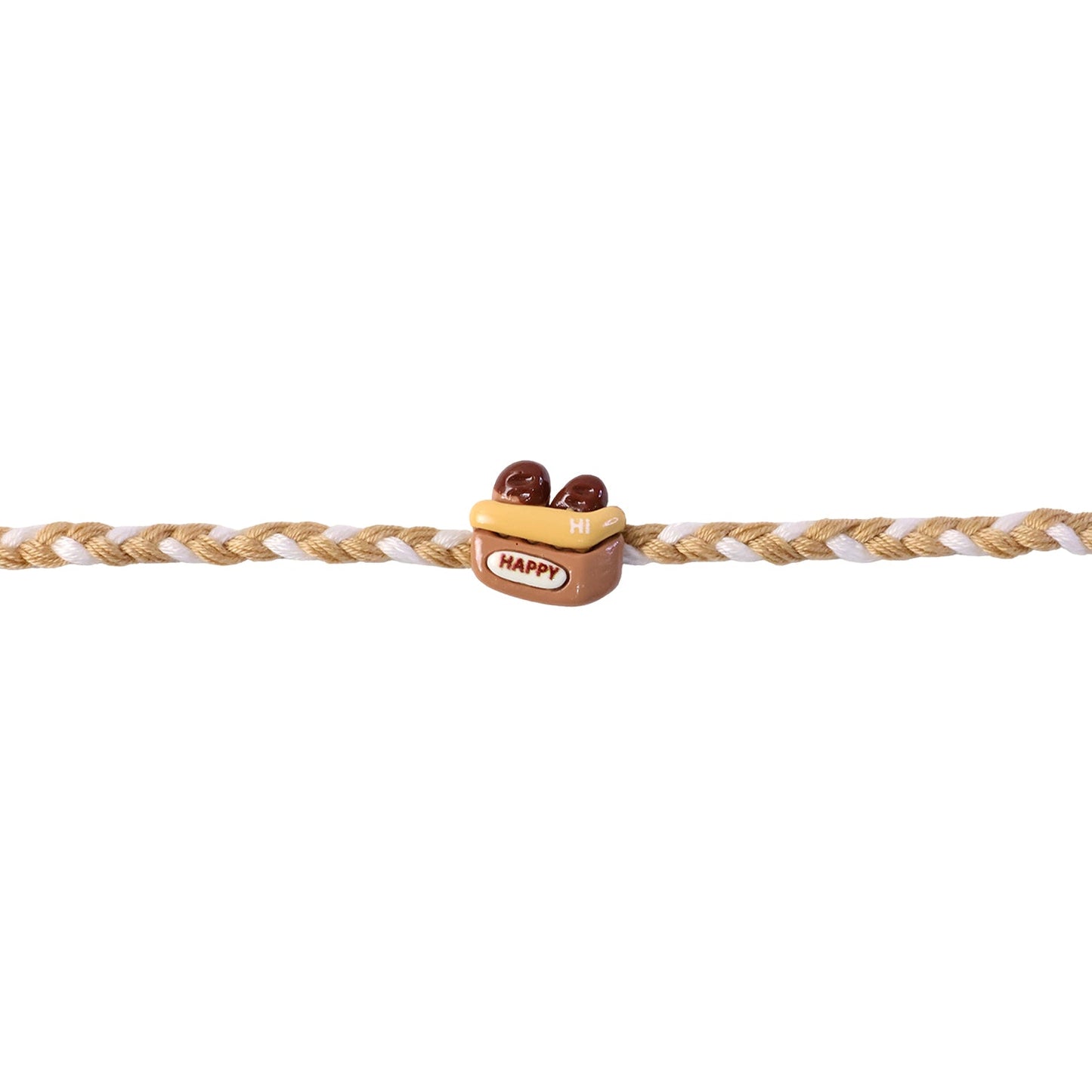 Elegant Rakhi displayed on white background for festival